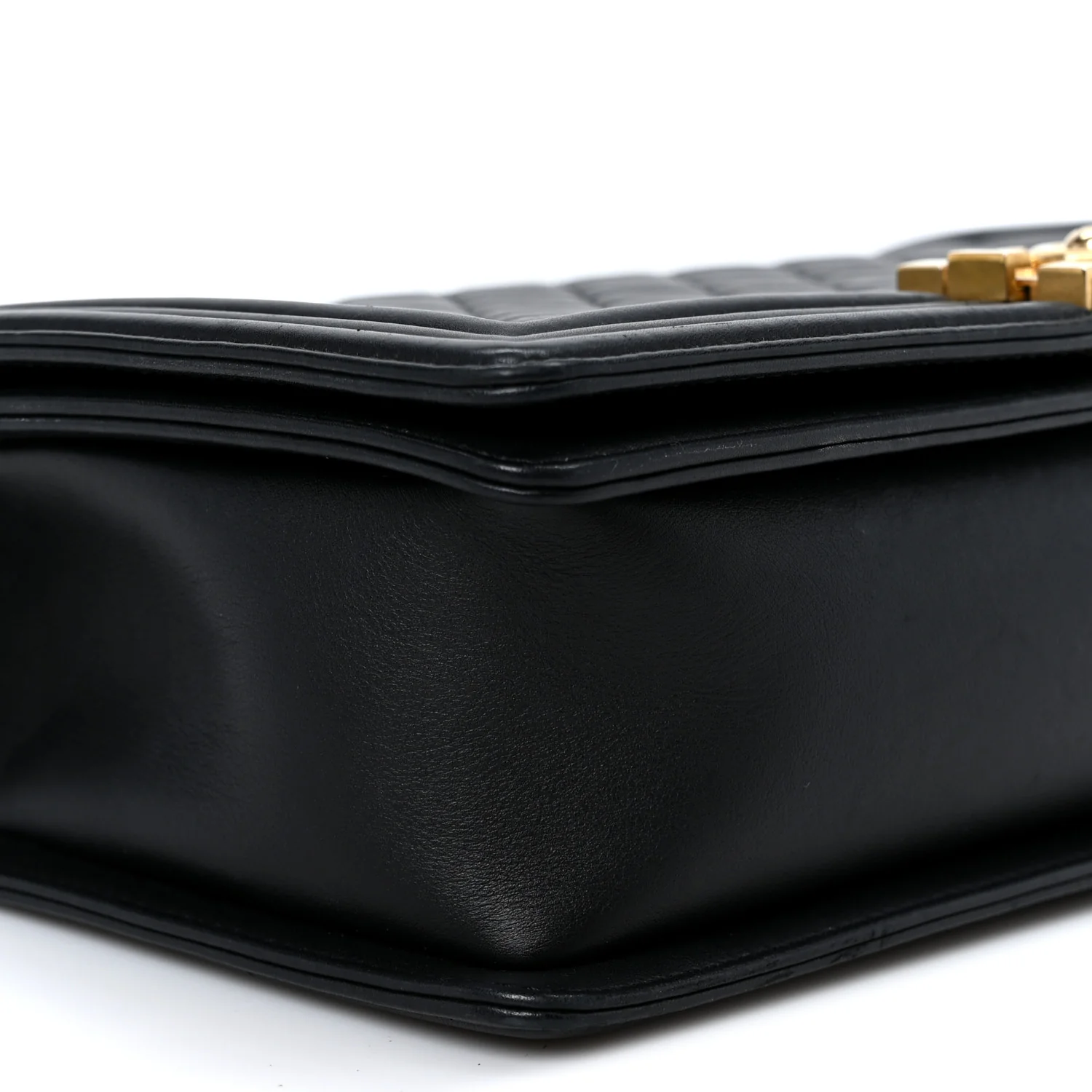 Calfskin Quilted New Medium Boy Flap Black - Top Club