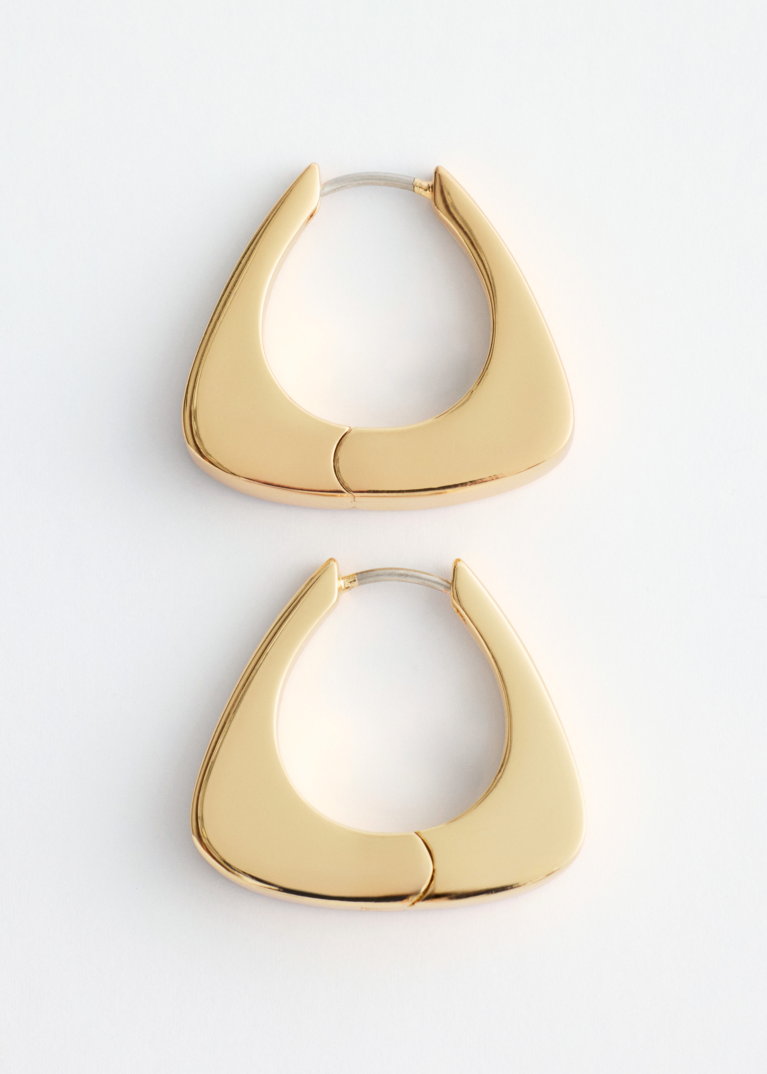 & Other Stories CHUNKY TRIANGLE HOOP EARRINGS