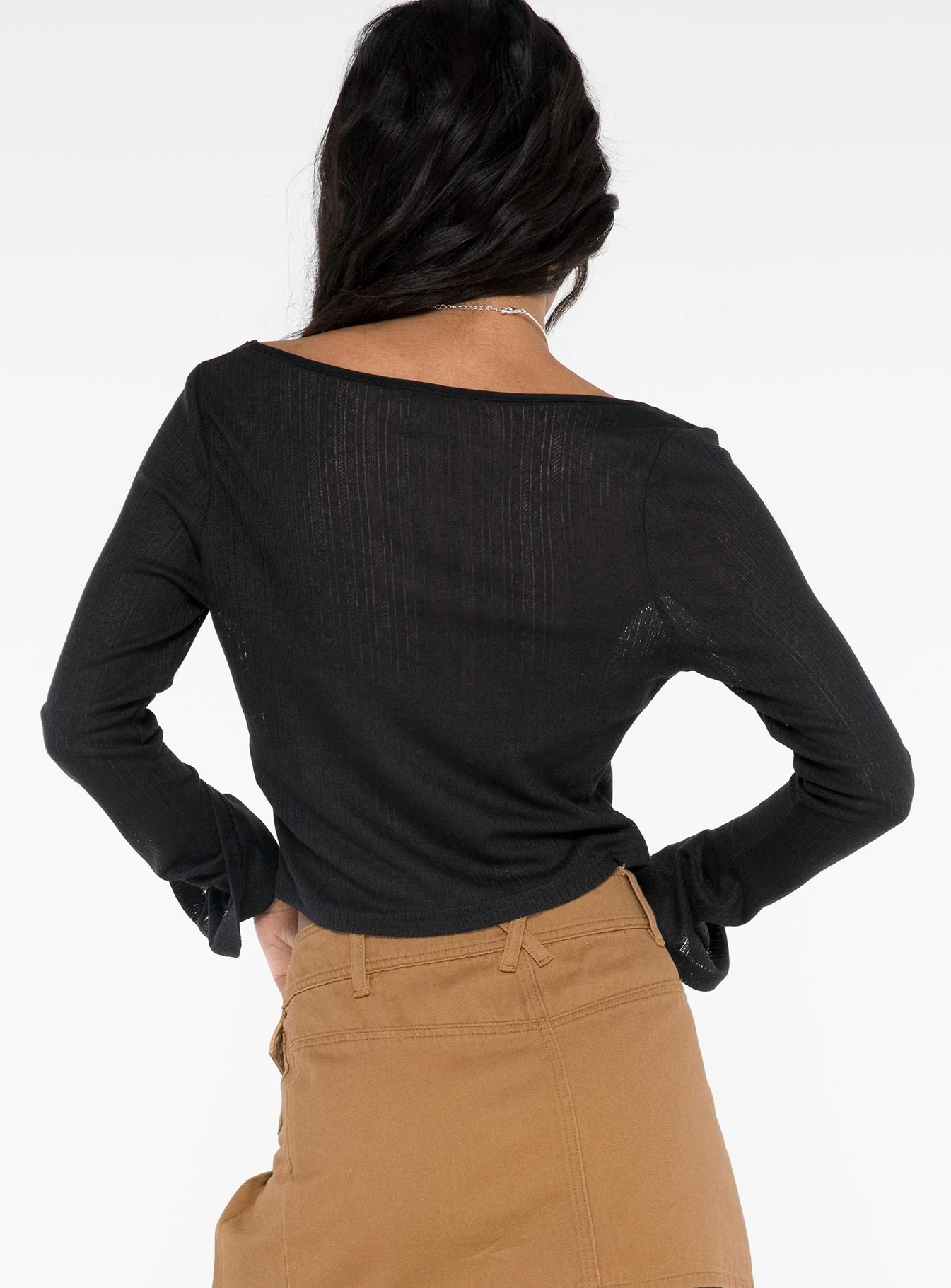 Barbaro Long Sleeve Top Black