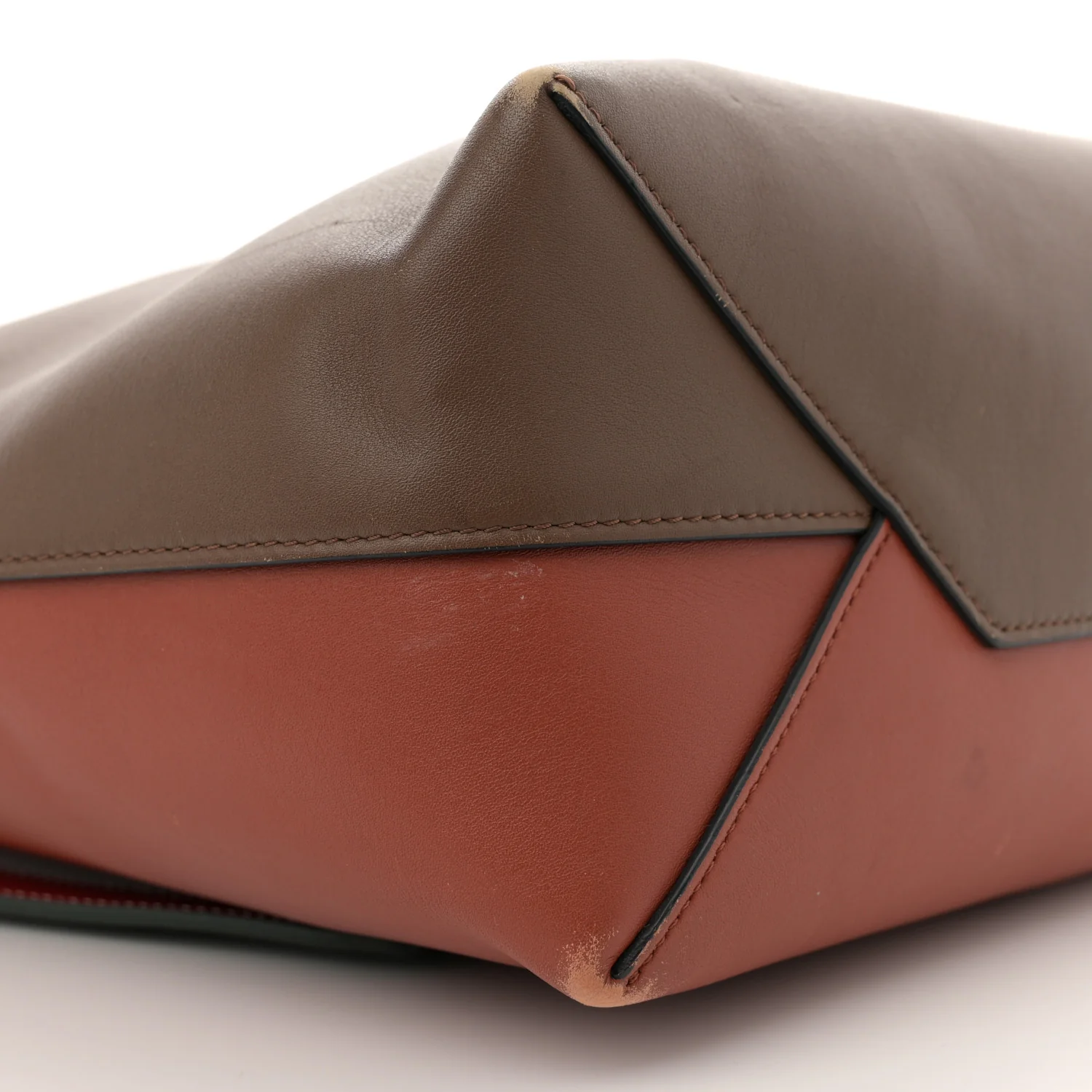Shiny Smooth Calfskin Small Twisted Cabas Camel Brick - Top Club