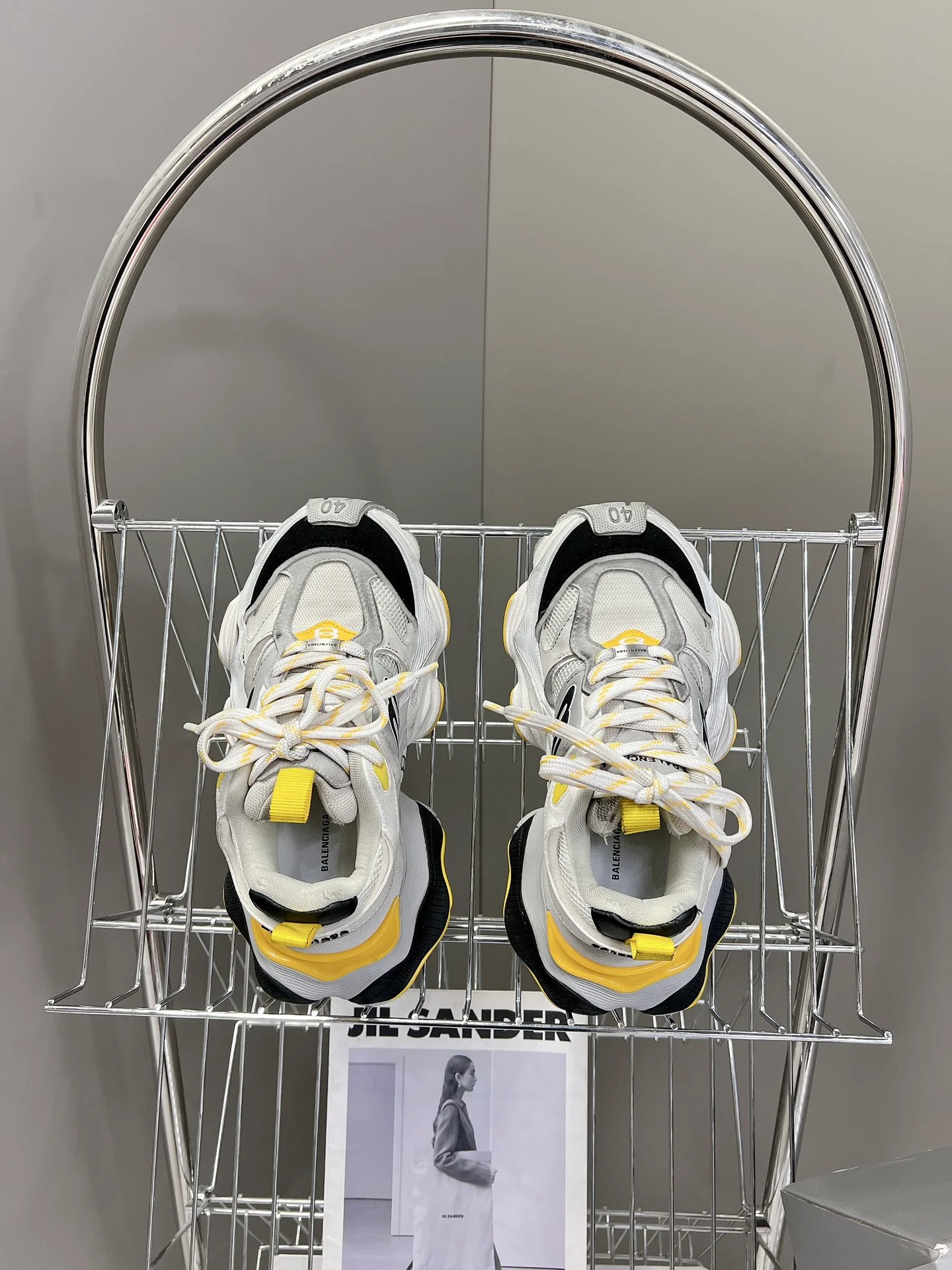 Balenciaga Inspired Chunky Sneakers With Yellow Accents For Trendy Outfits - Sneaker Replica Workshop