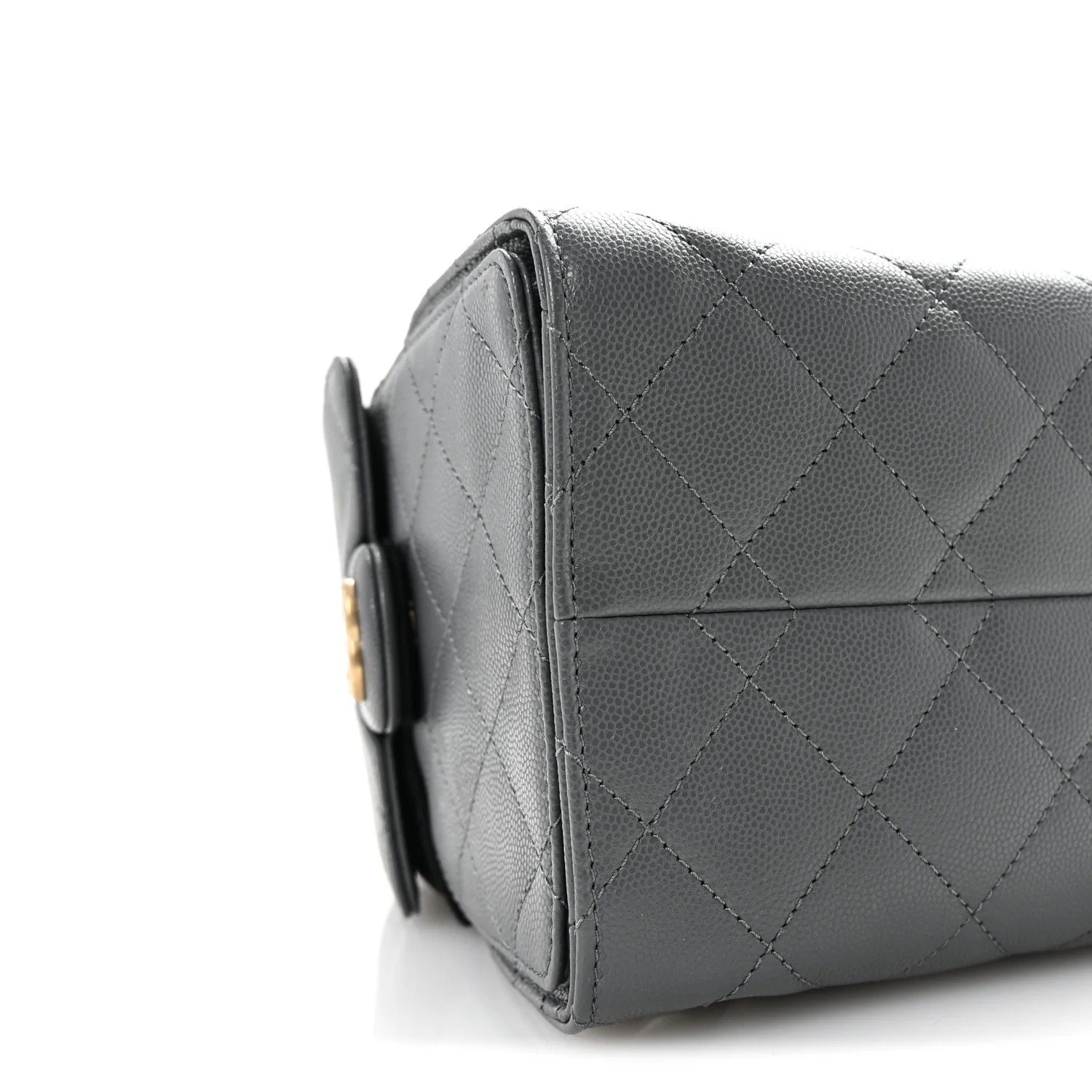 Caviar Quilted Small Chanel 25 Handbag Dark Grey - Top Club