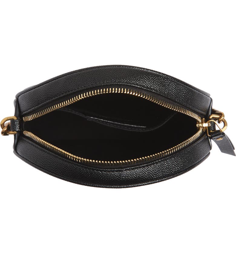 Y Vinyle Round Camera Bag in Chevron-Quilted Grain de Poudre Embossed Leather - Top Club