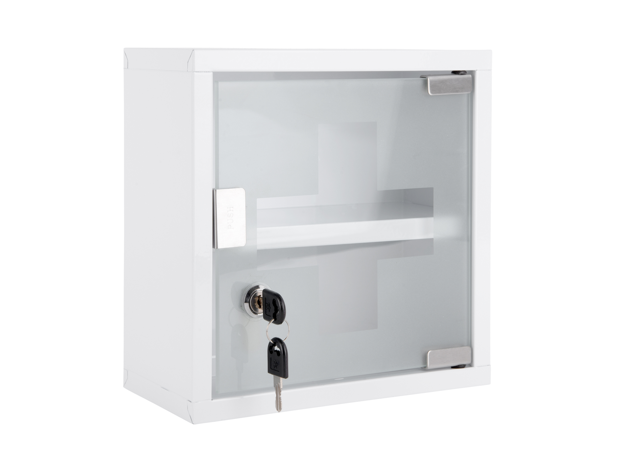 Wall cabinet Medicine small metal white