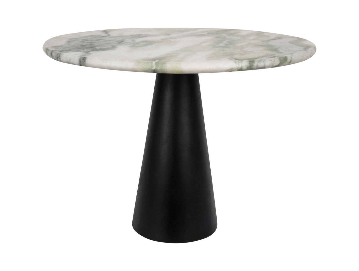 Table Force wide marble himalayan green, black mango wood base