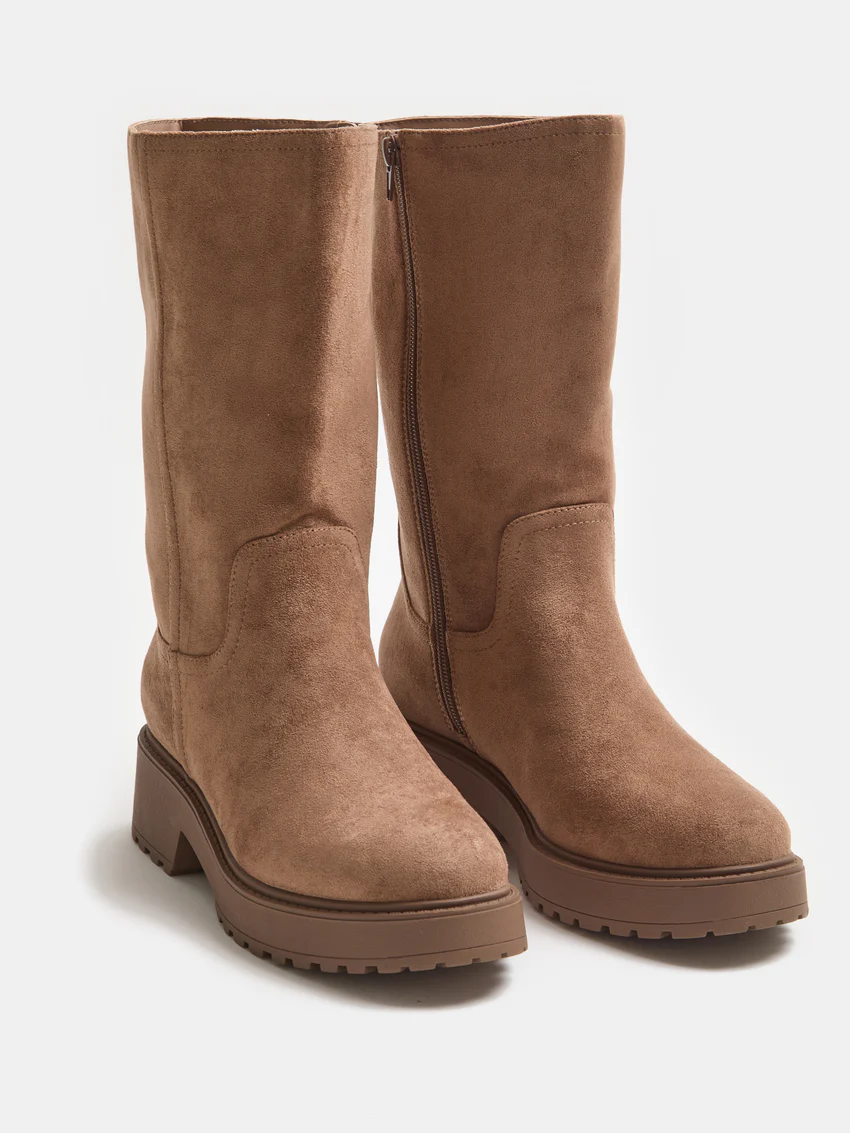 Pimkie Bottes mi-hautes en suédine avec semelles crantées