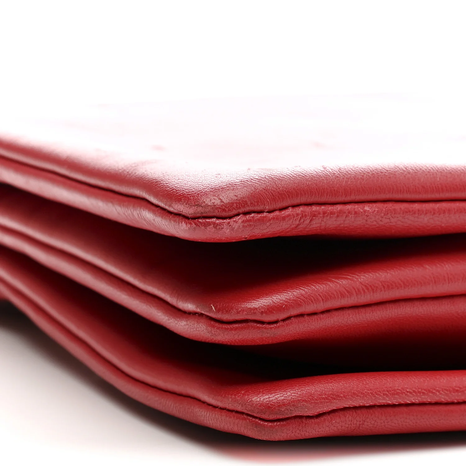 Lambskin Large Trio Crossbody Bag Red - Top Club