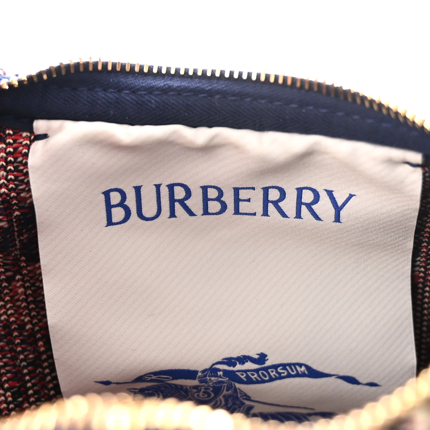 Canvas Knitted Check Mini Peg Duffle Bag Marine - Top Club