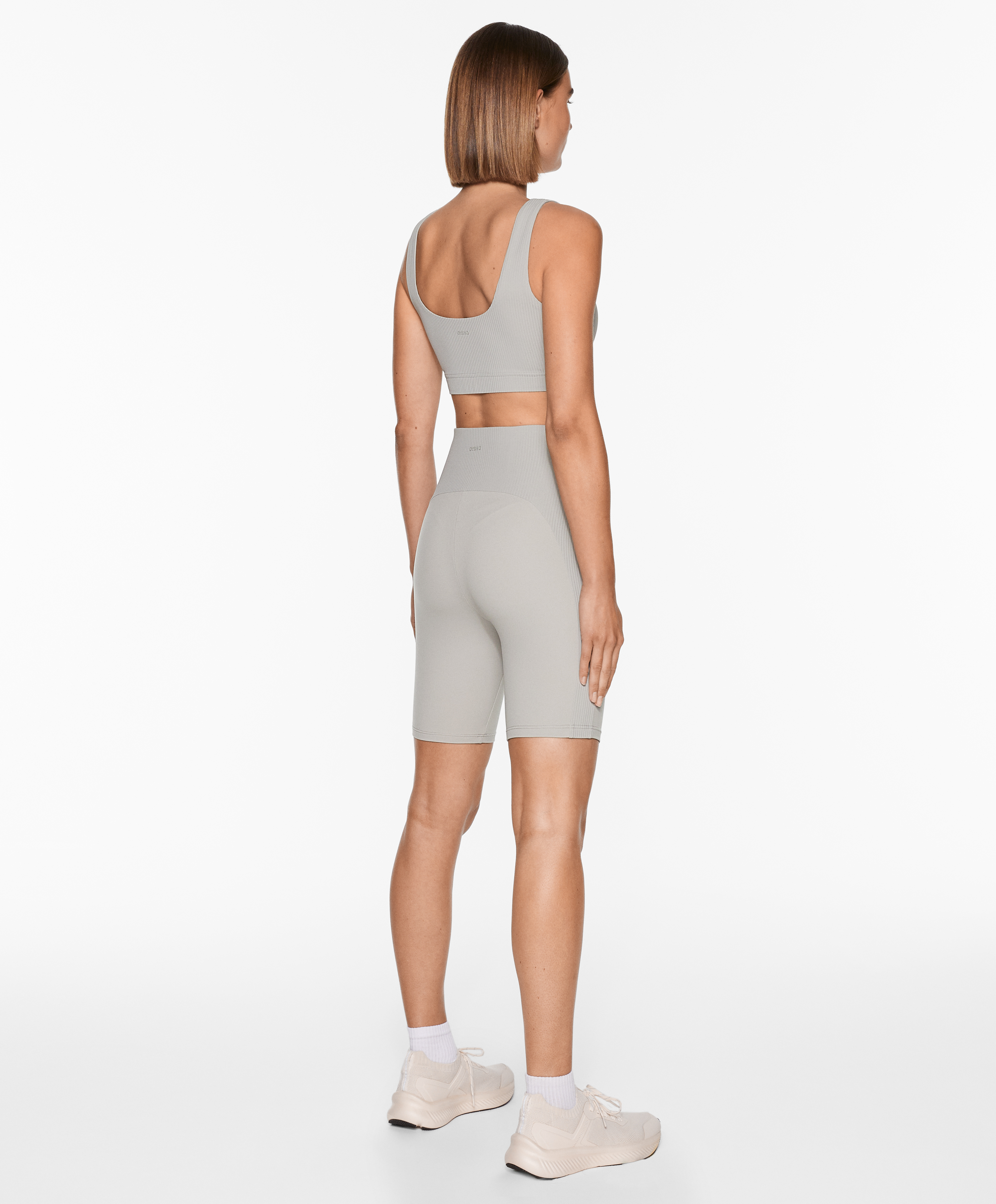 OYSHO Comfortlux high-rise rib 20 cm cycle leggings