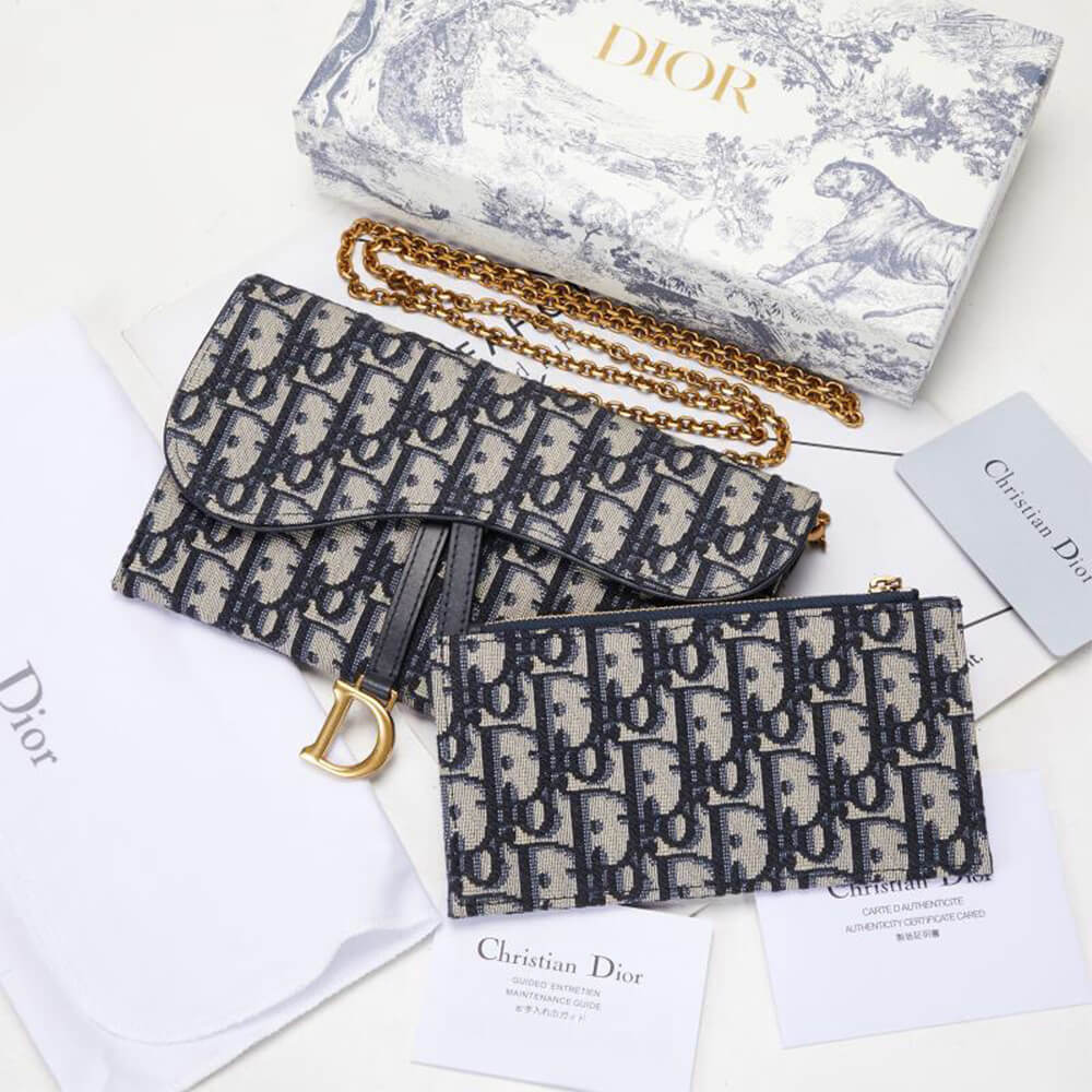 Dior LONG SADDLE WALLET WITH CHAIN - Top Club