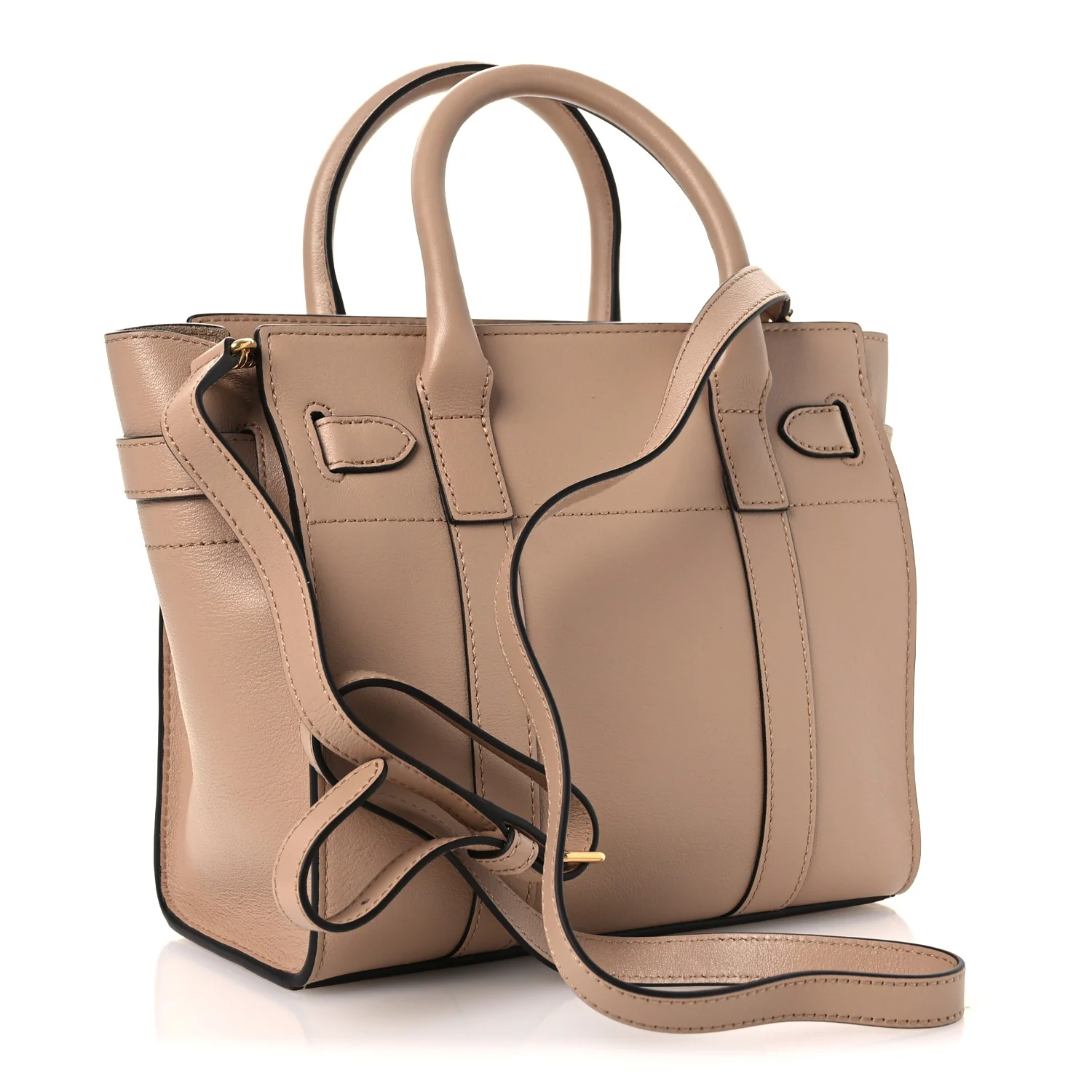 Silky Calfskin Mini Zipped Bayswater Rosewater - Top Club