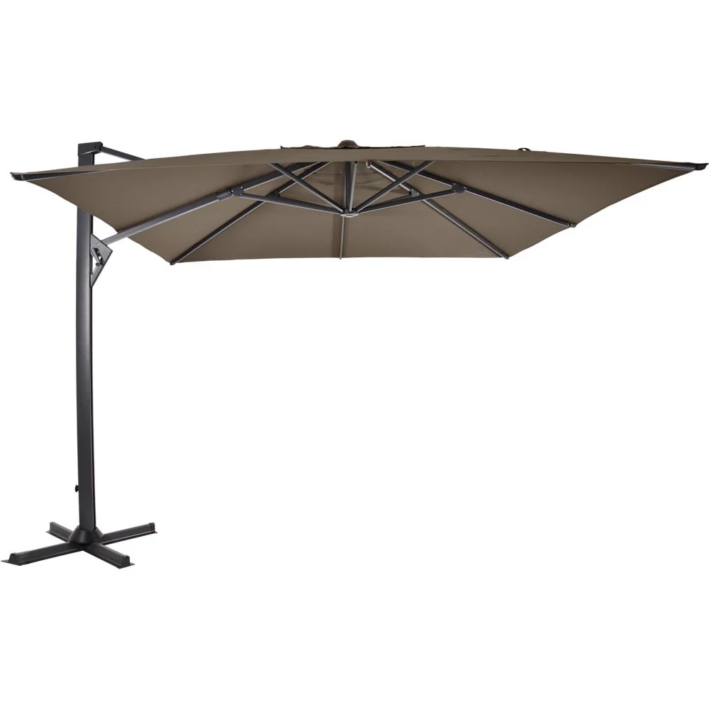 Zweefparasol Taurus met kruisvoet Zweefparasol Taurus 3x3m met kruisvoet Taupe