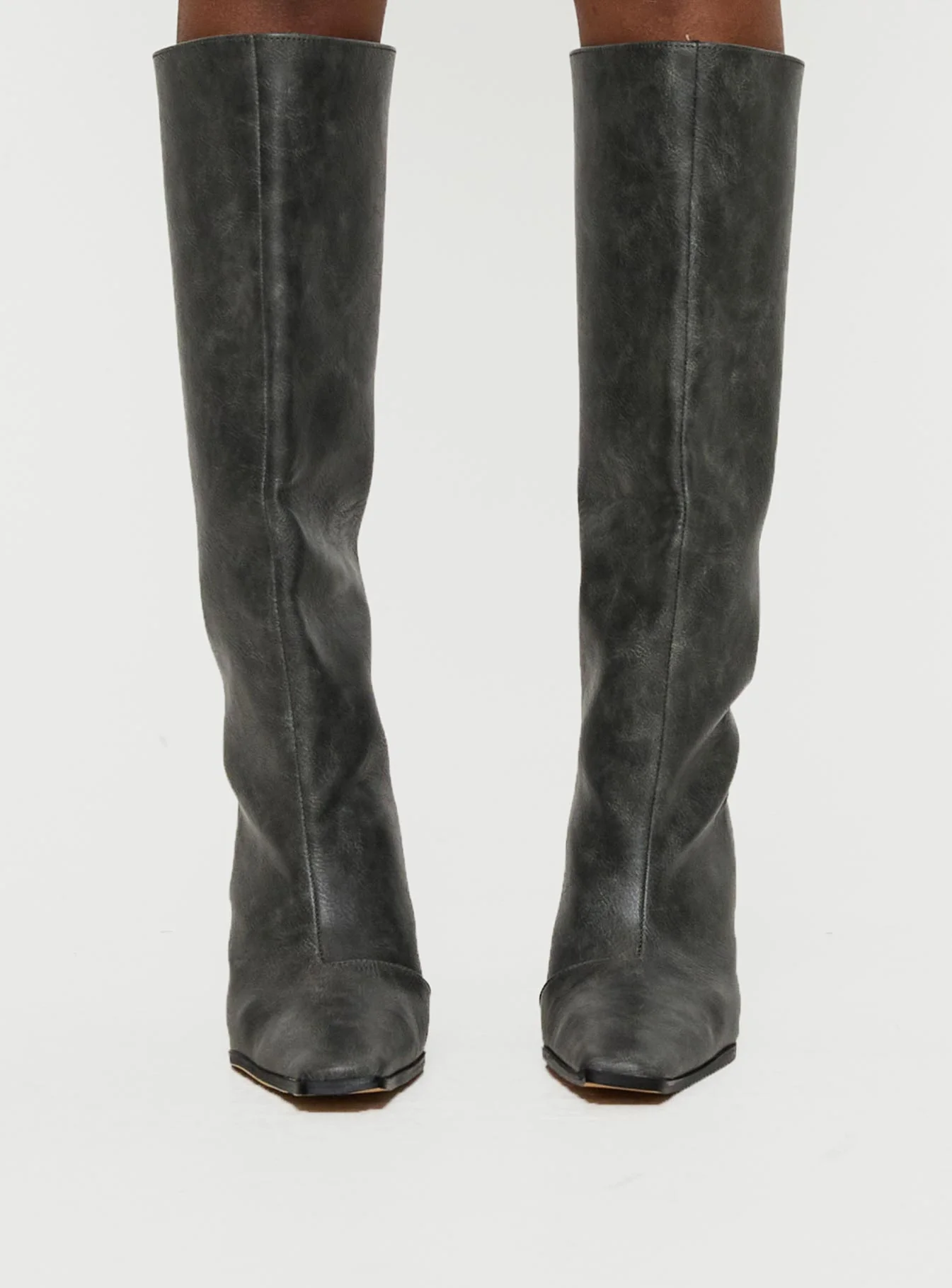 Cecil Knee High Boots Charcoal