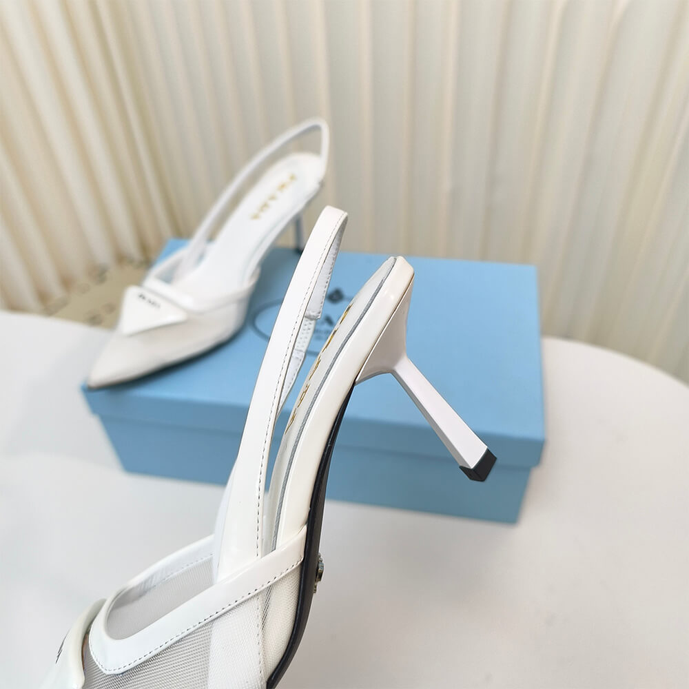 PRADA Mesh fabric slingback pumps - Top Club