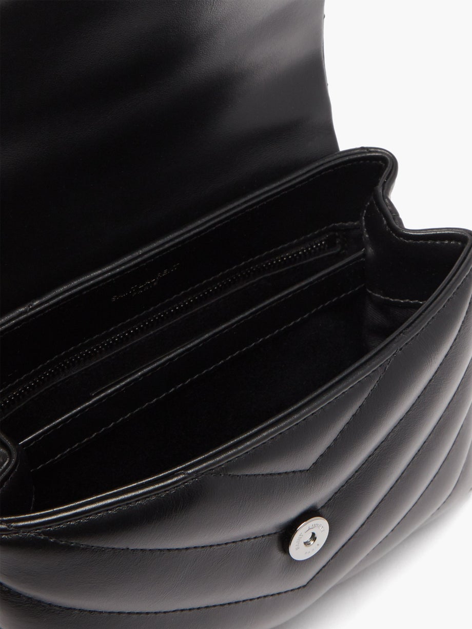 Y small Toy Loulou Leather Crossbody Bag �C Black - Top Club