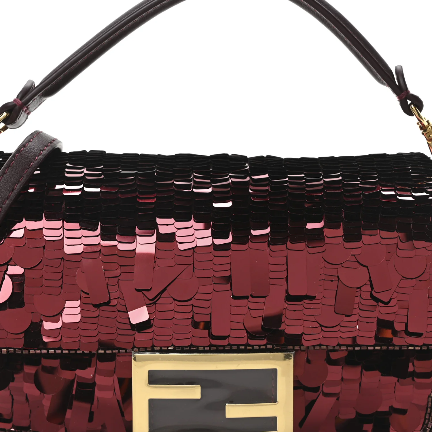 Sequin Paillettes Vitello Grace Sex and the City Mini Baguette Granata - Top Club