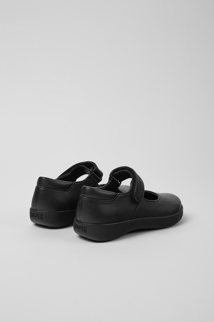 Spiral Comet Black Leather Shoes for Boys