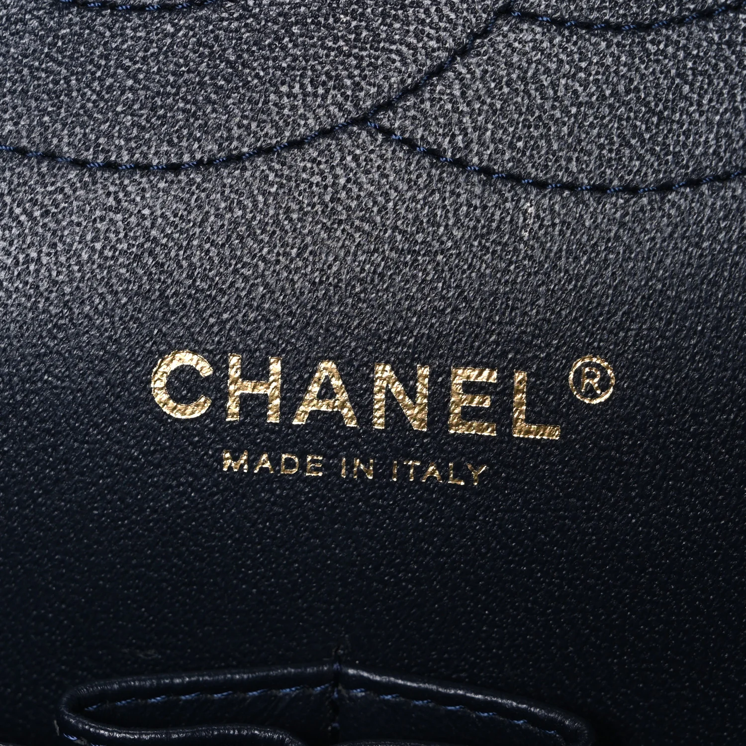 Lambskin Quilted Jumbo Double Flap Navy - Top Club