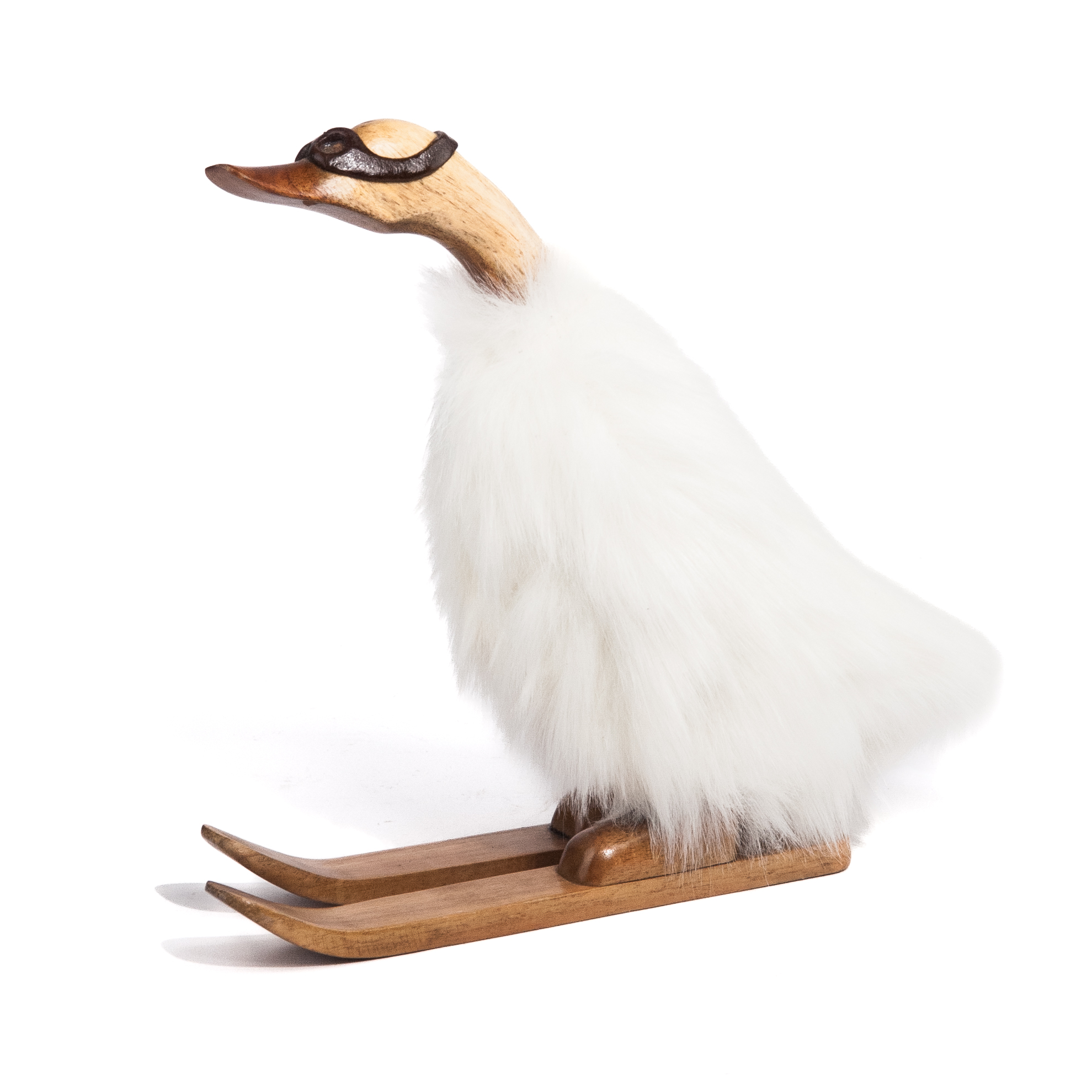 Houten eend ski's bontjas