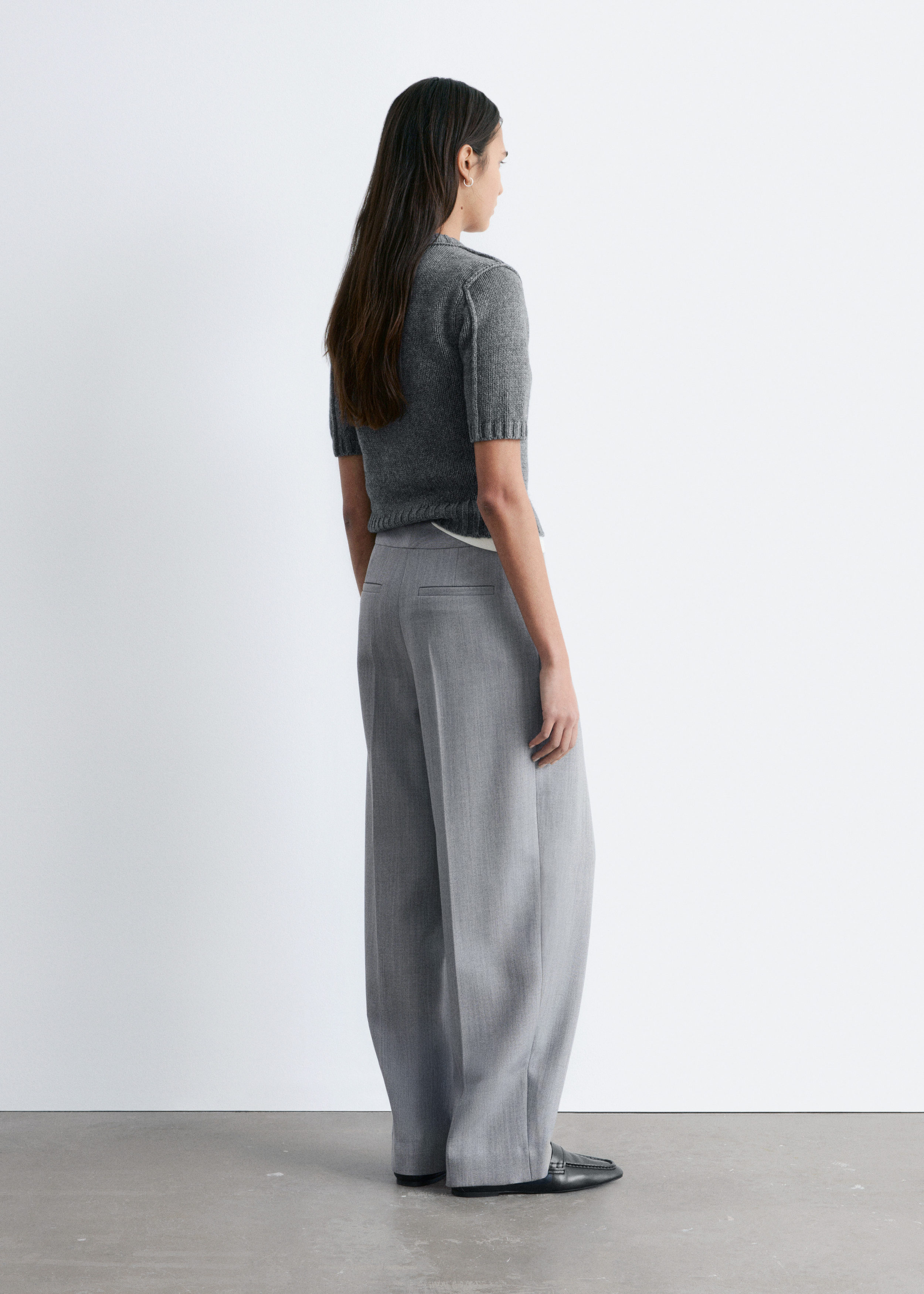 & Other Stories WOOL-BLEND TAILORED TROUSERS
