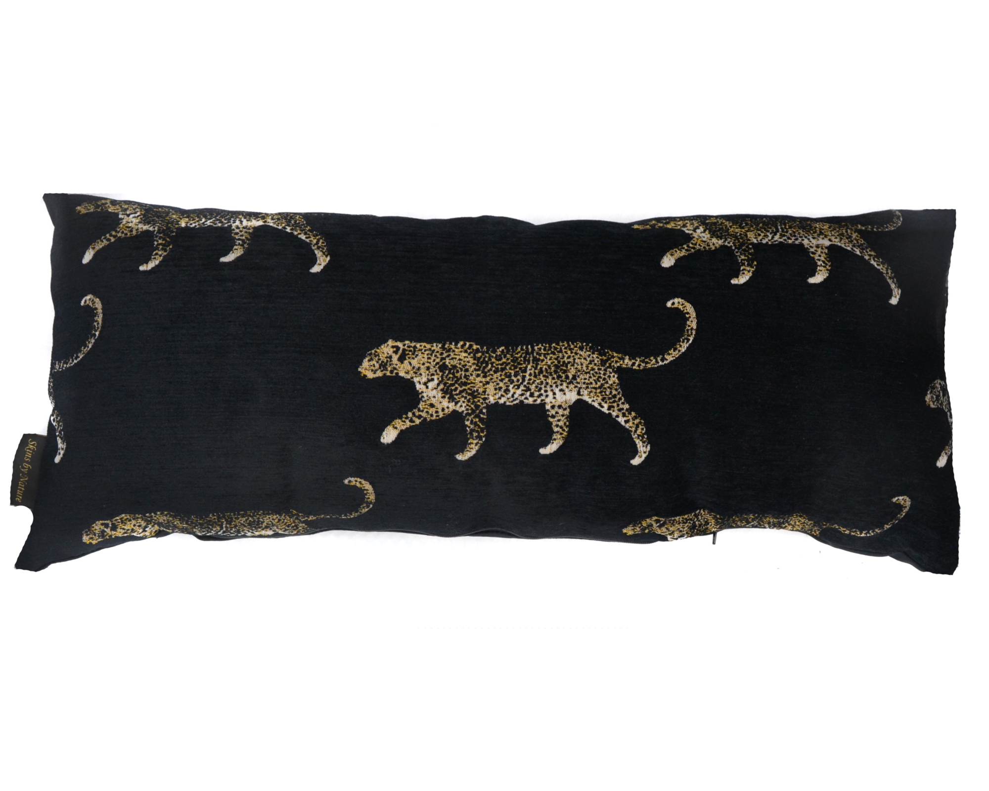 Woonkussen luipaard 50 x 30  zwart brons
