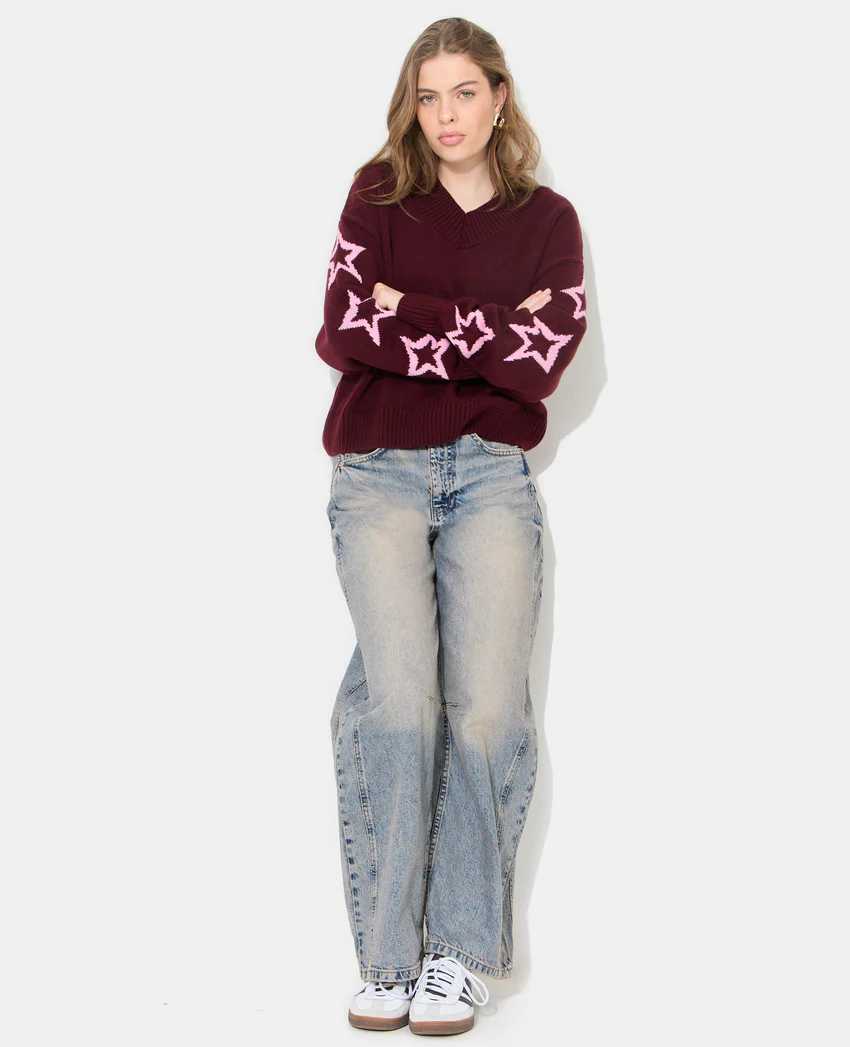 Pimkie Pull col V avec étoiles