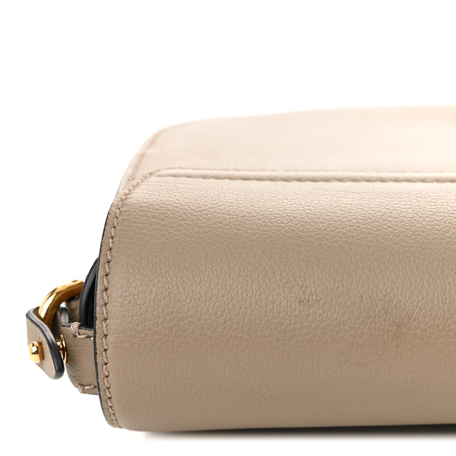 Grained Calfskin La Medusa Flap Shoulder Bag Taupe - Top Club