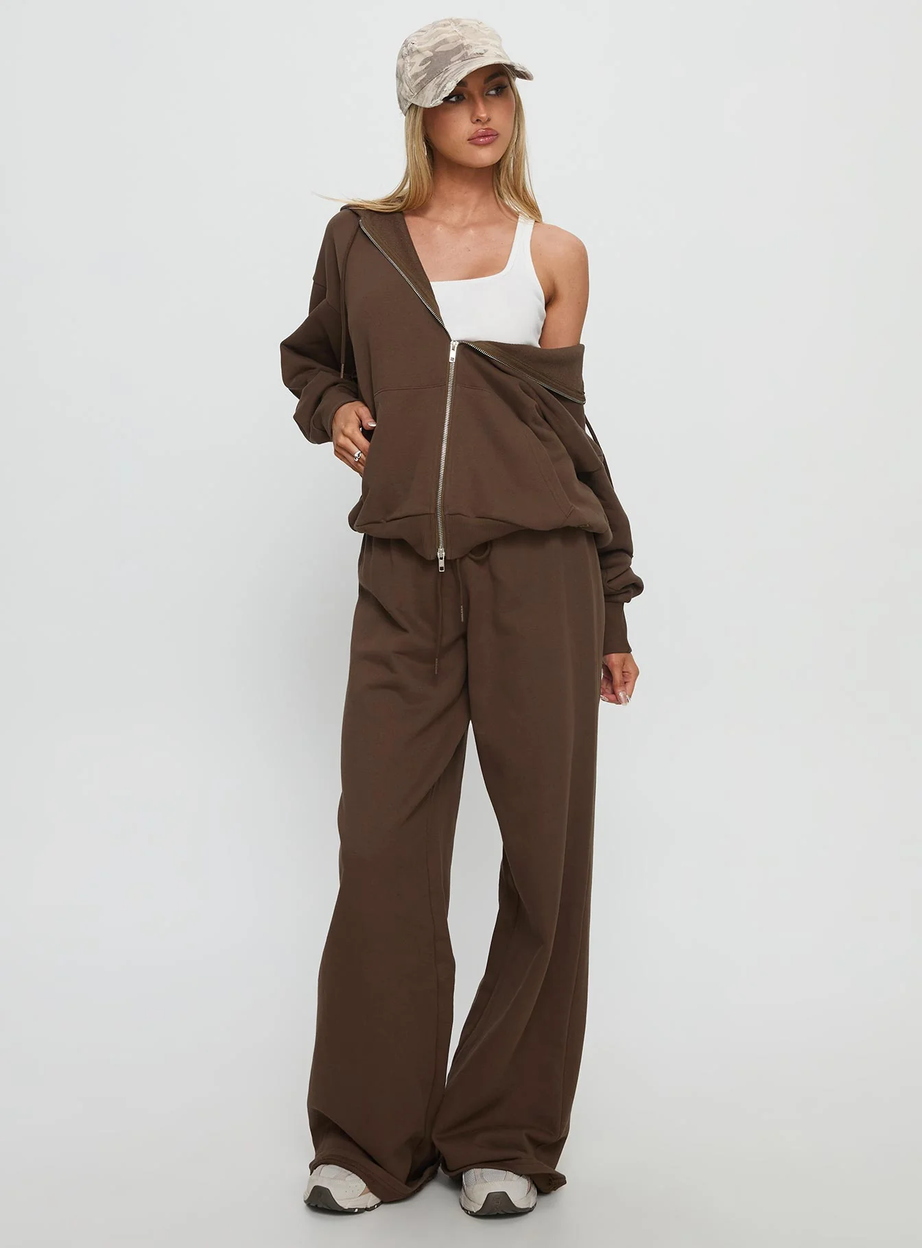 All Day Straight Leg Sweatpants Chocolate Brown