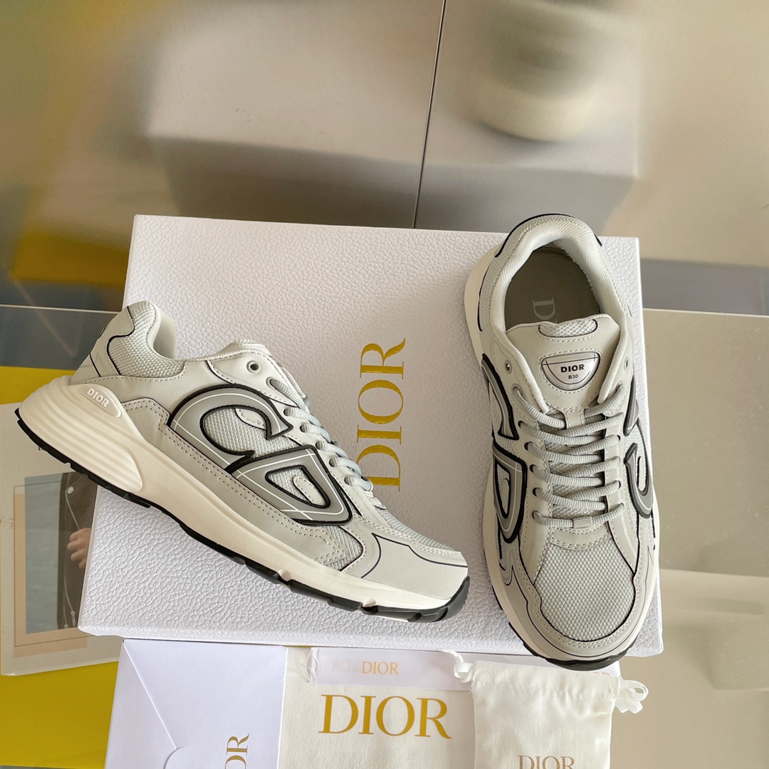 Dior B30 Dad Sneakers Gray (AAA High Quality Version) - Sneaker Replica Workshop