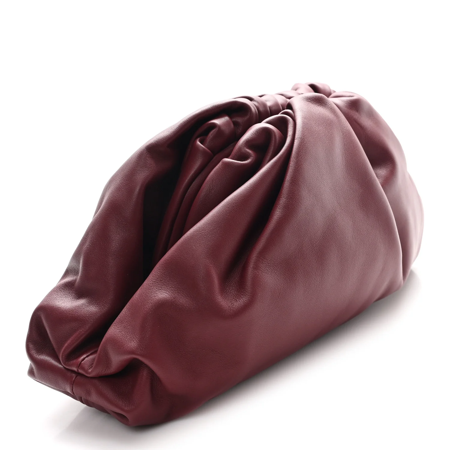 Smooth Butter Calf The Pouch Oversized Clutch Bordeaux - Top Club