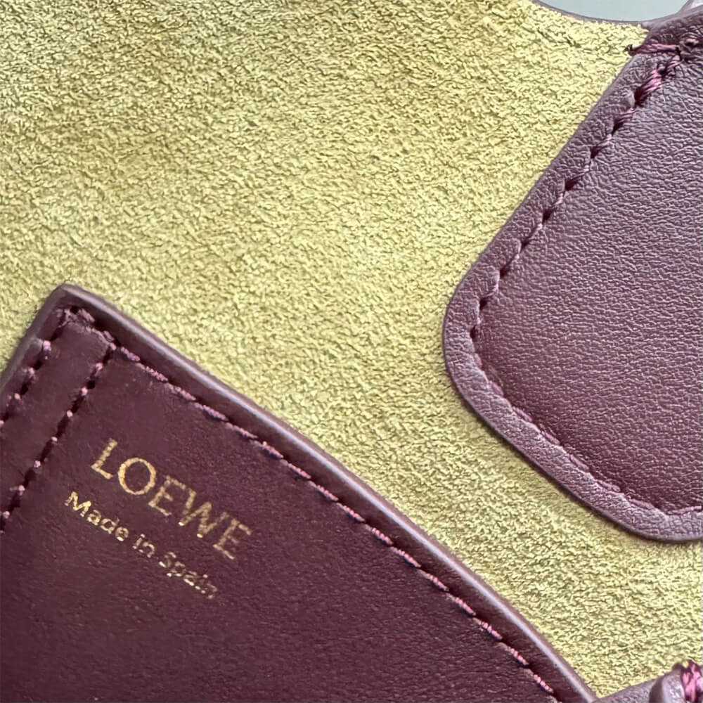 LOEWE Mini Pebble bucket in smooth calfskin(high-end grade) - Top Club