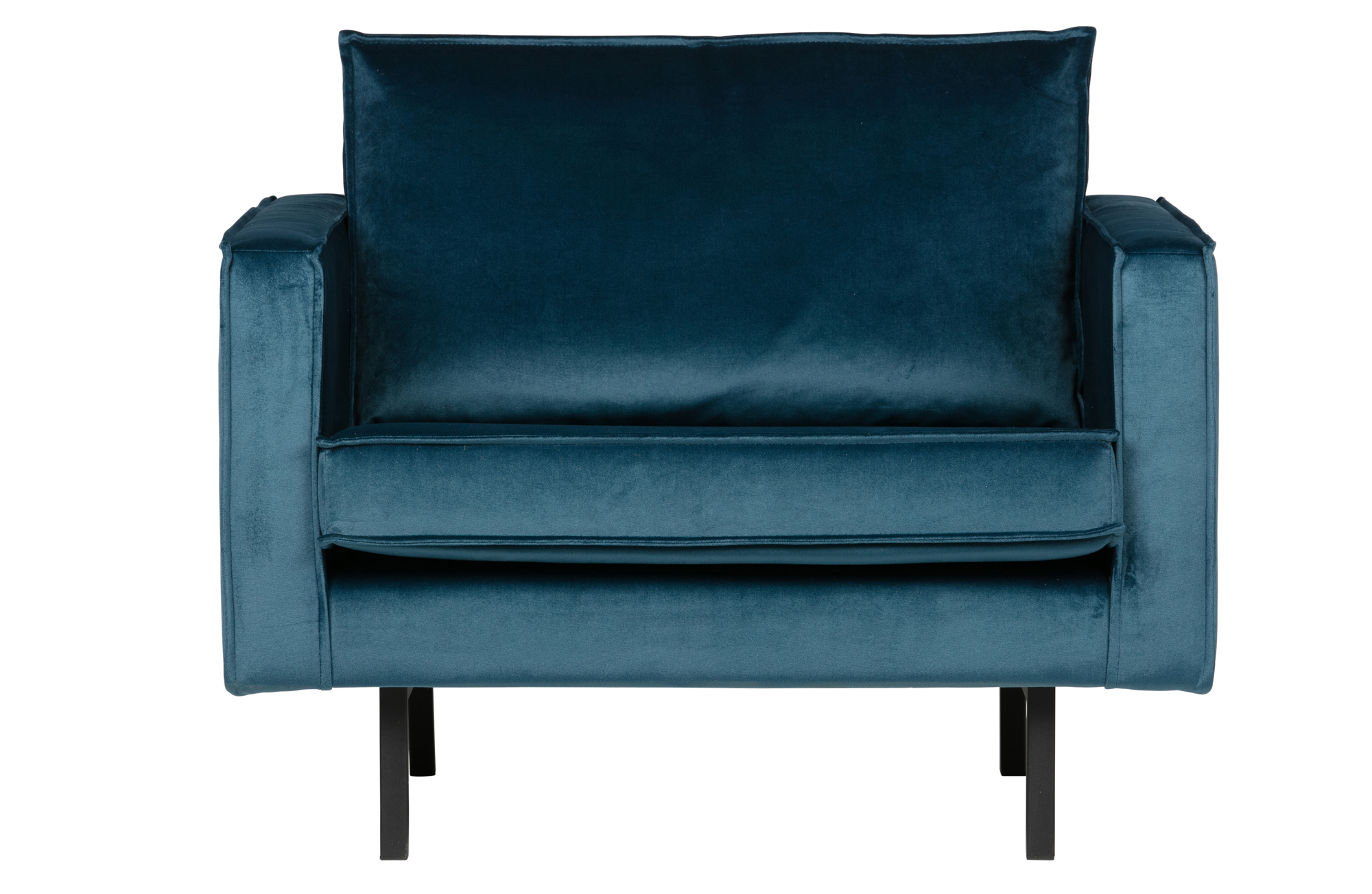 BePureHome fauteuil Rodeo velvet blue