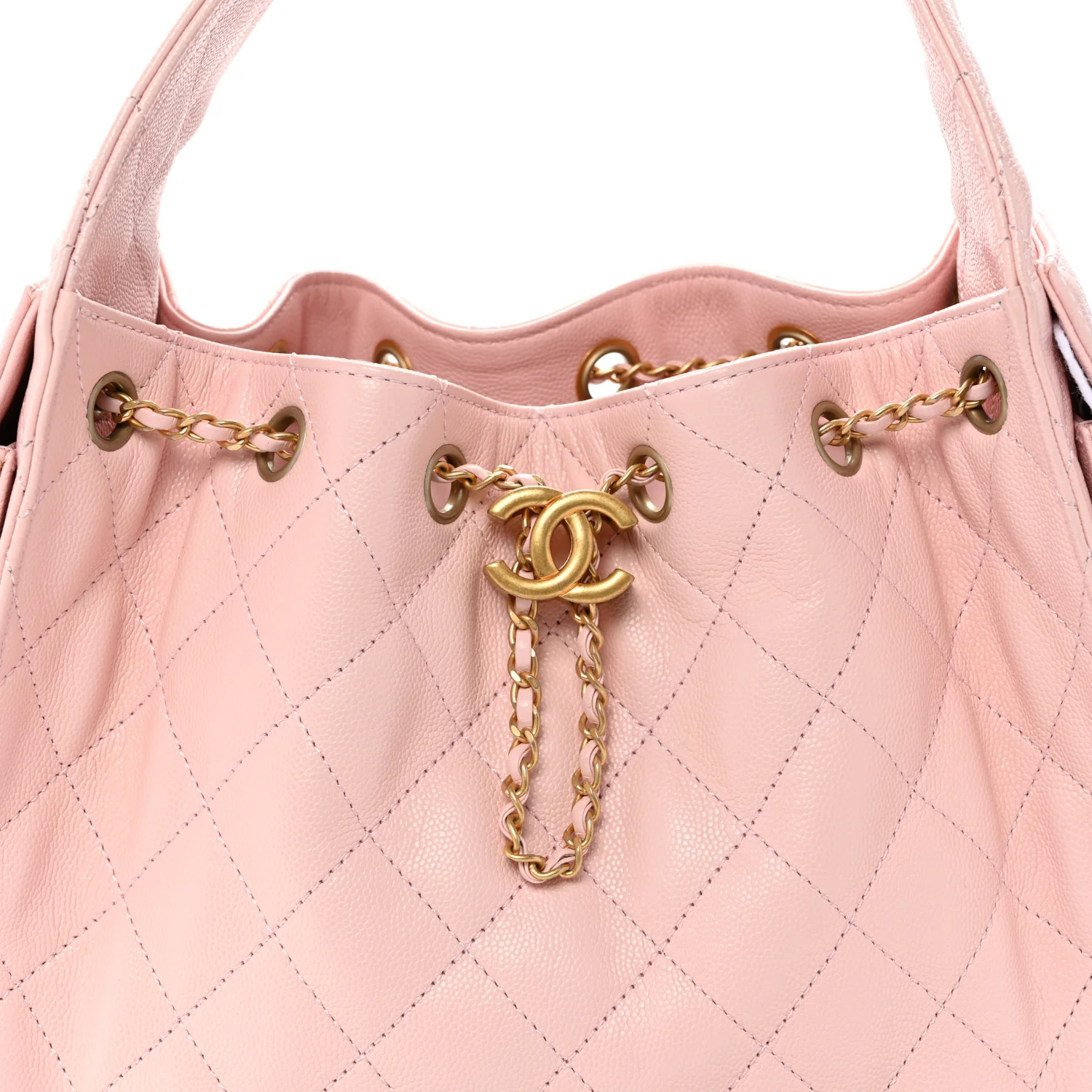 Caviar Quilted Small Chanel 25 Handbag Light Pink - Top Club