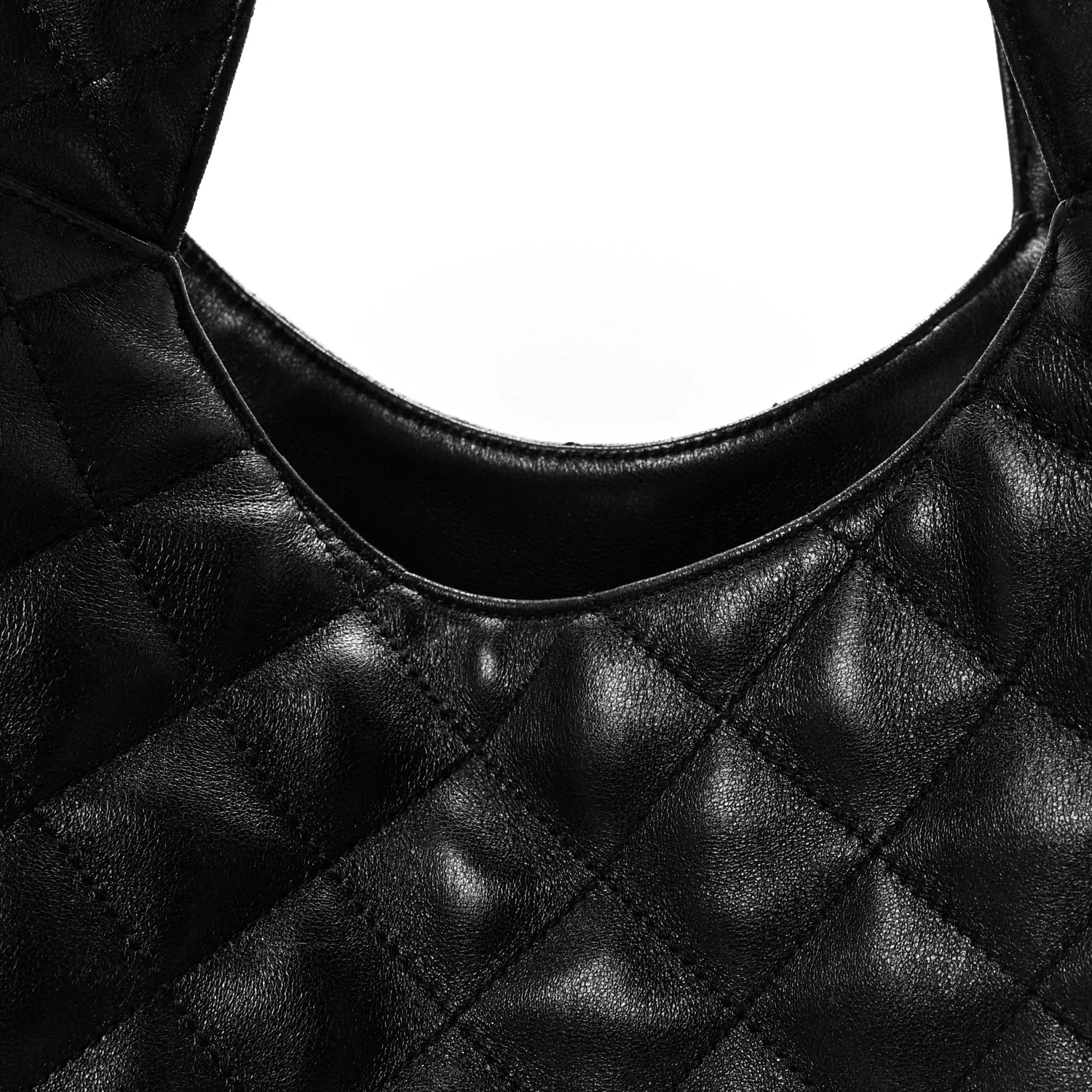 Lambskin Quilted Maxi Icare Shopping Tote Black - Top Club