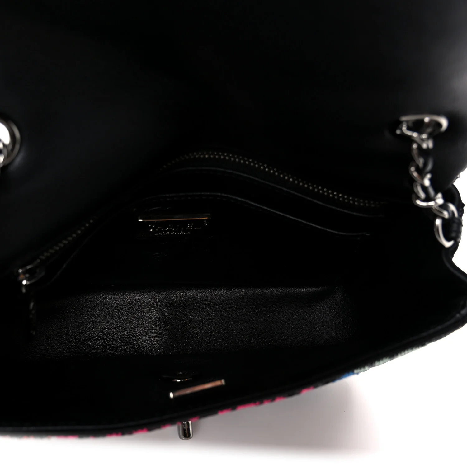 Sequin Logo Small Flap Ruthenium Multicolor - Top Club