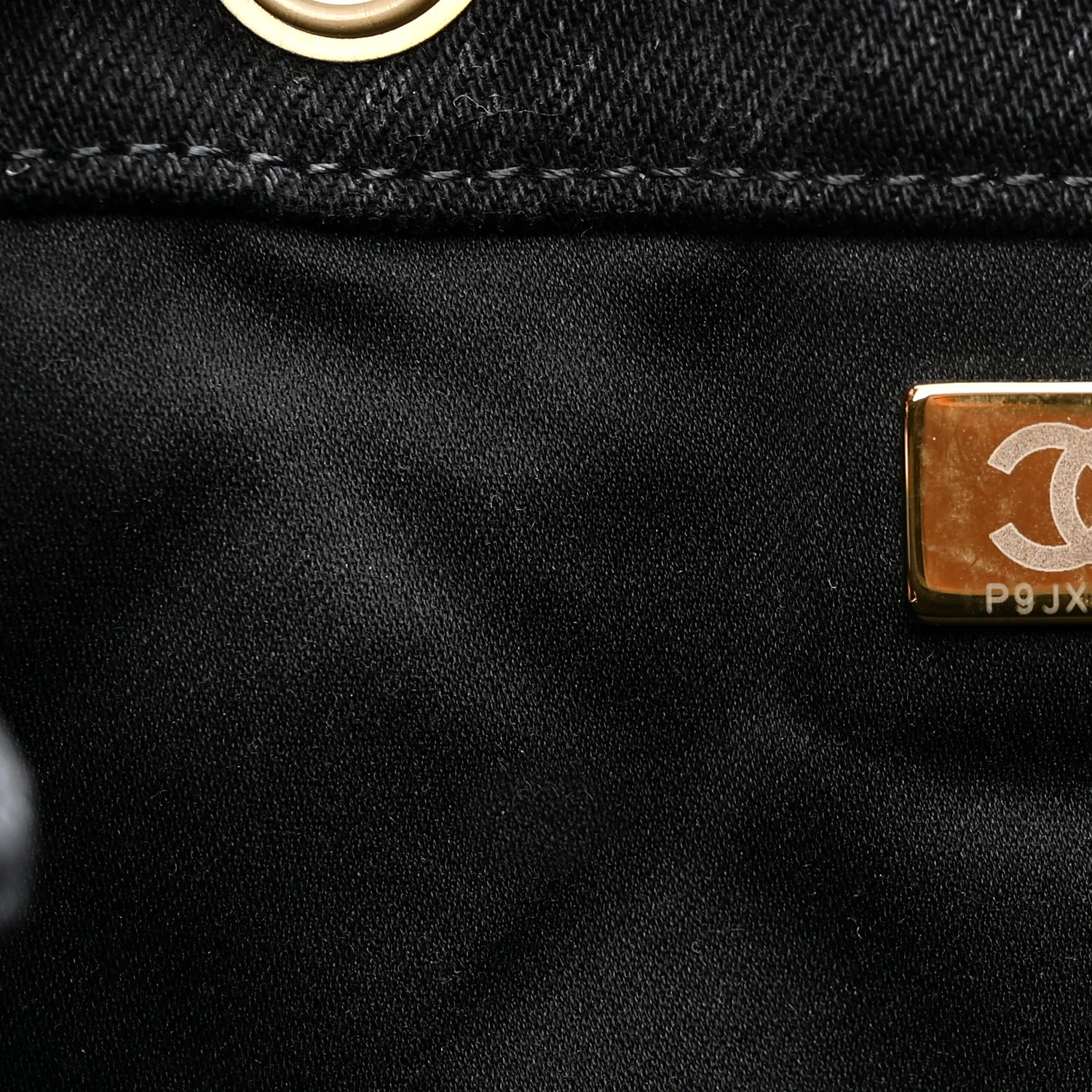 Washed Denim Quilted Large Chanel 25 Handbag Black - Top Club