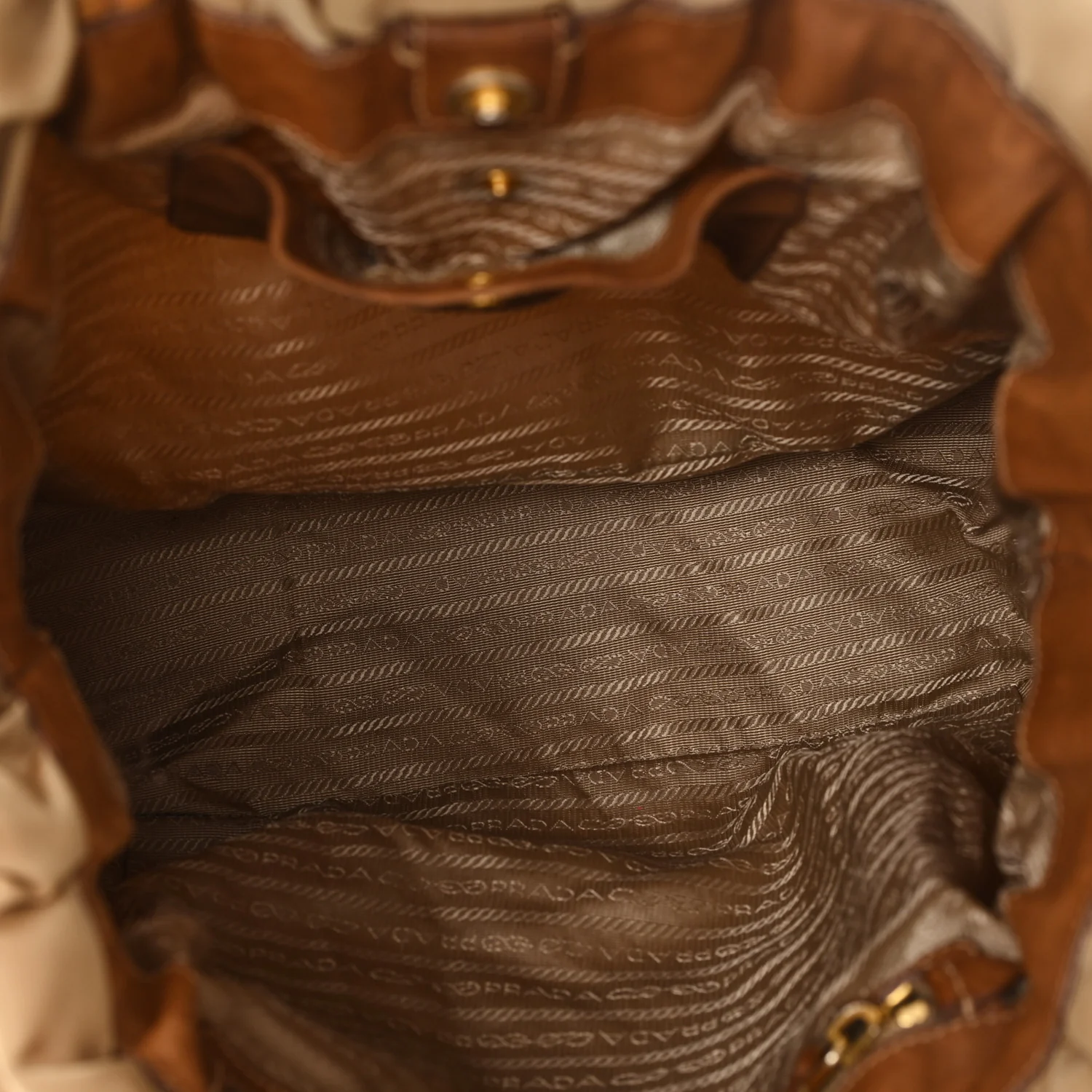 Nylon Jacquard Logo Drawstring Tote Sesamo - Top Club
