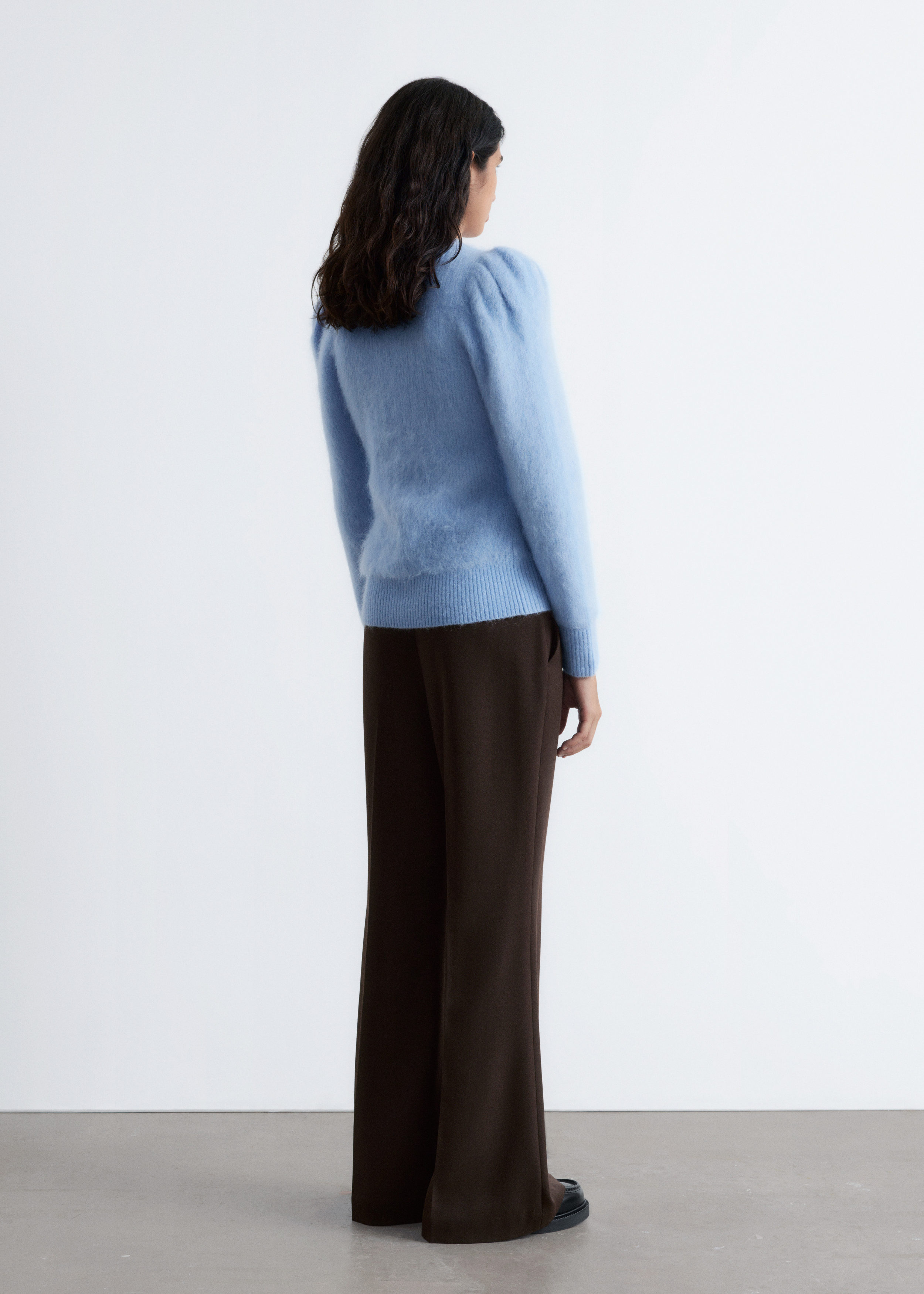 & Other Stories FLARED PRESS-CREASE WOOL TROUSERS