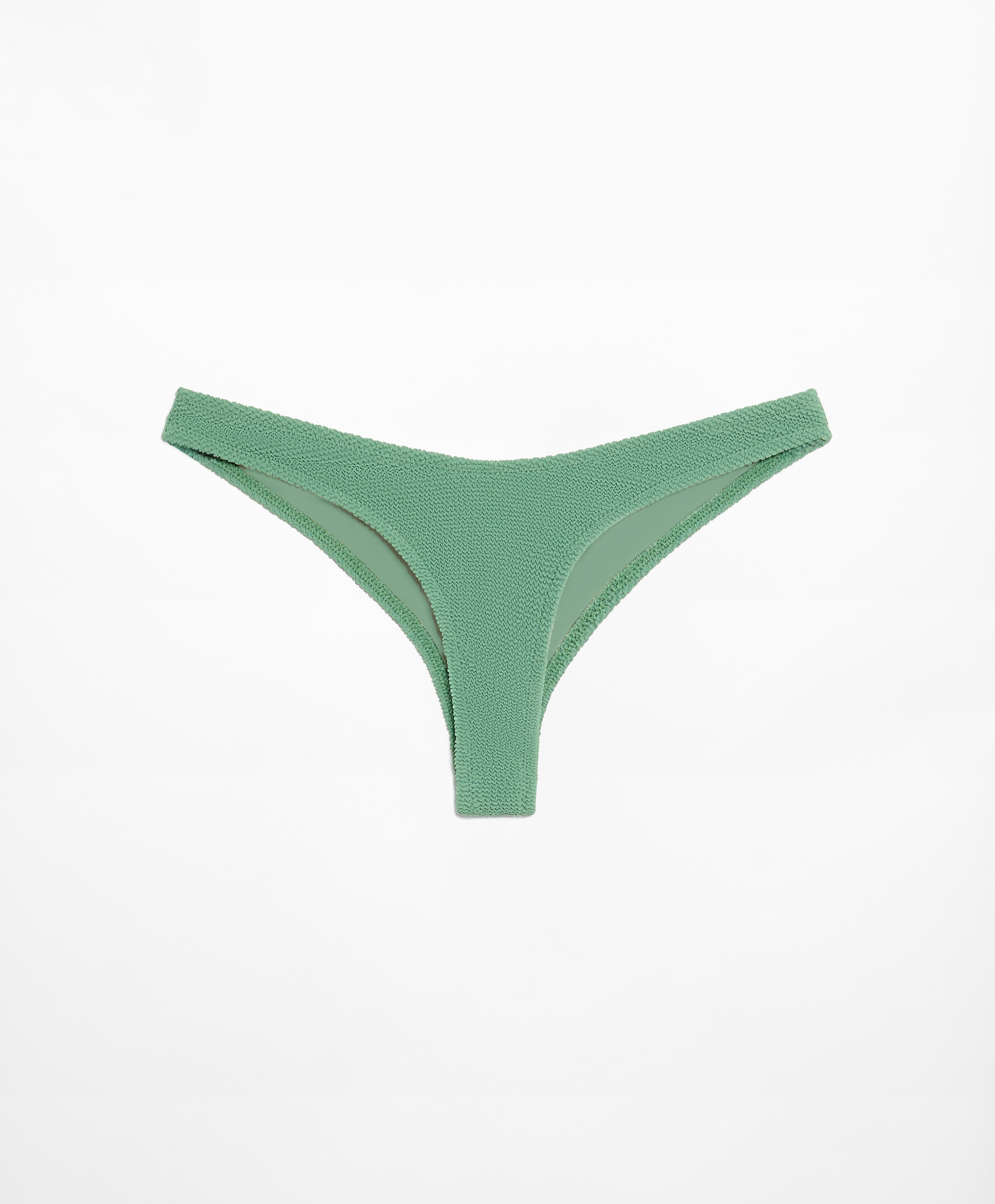 OYSHO U-cut crinkle Brazilian bikini briefs