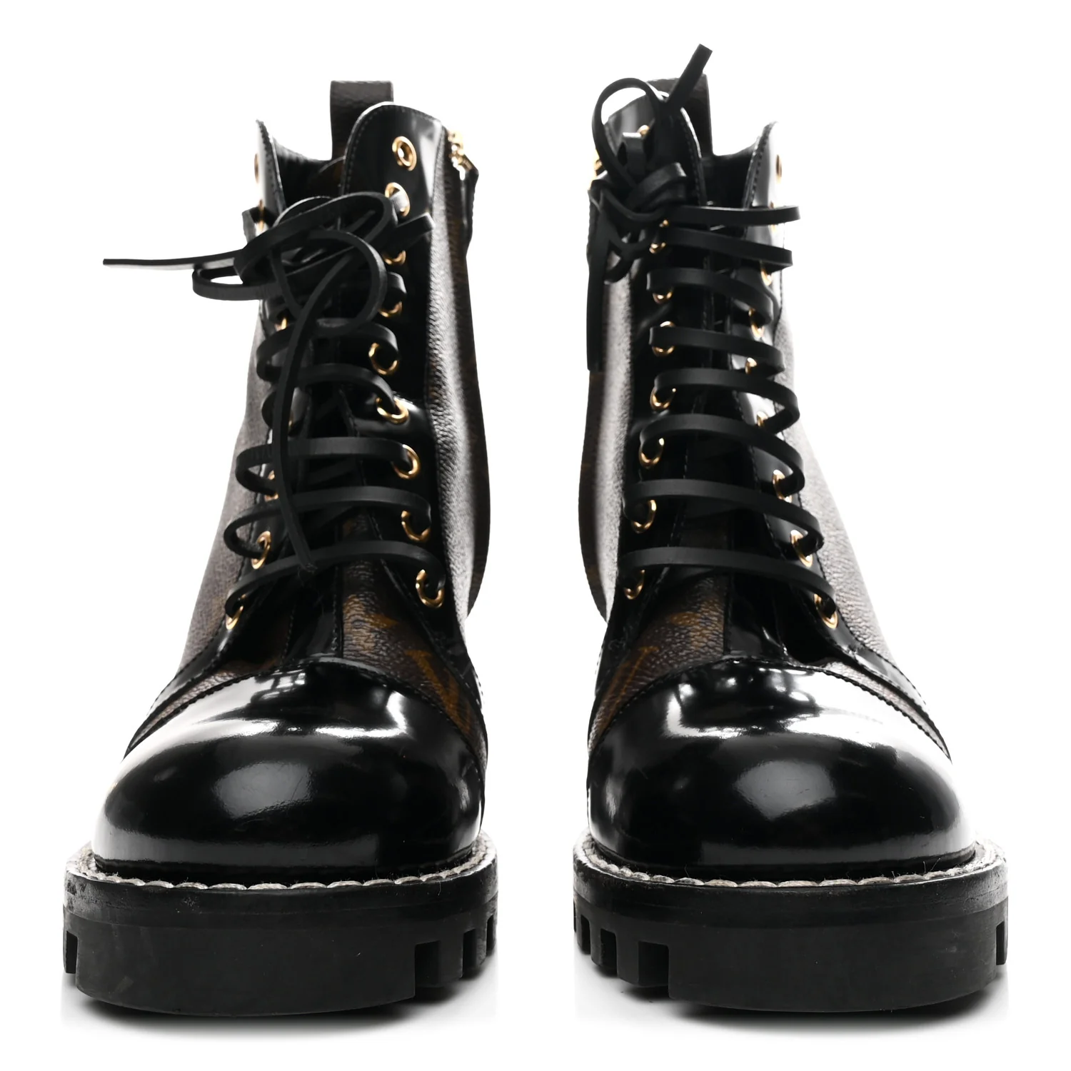 Patent Calfskin Monogram Star Trail Ankle Boots 39 Black - Top Club