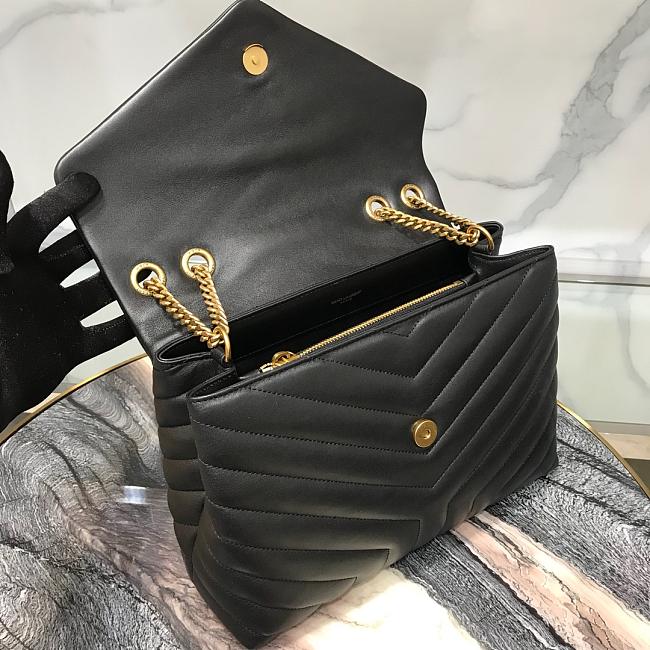YSL Medium 32 Loulou Bag Black in Gold 32x22x11cm - Top Club