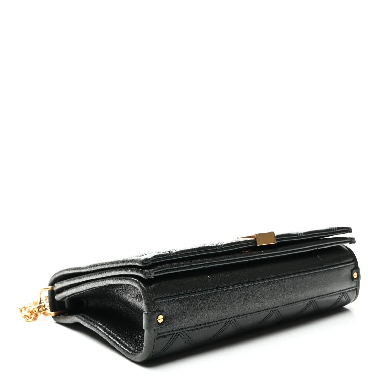 Lambskin Quilted Mini Becky Chain Bag Vert Fonce - Top Club