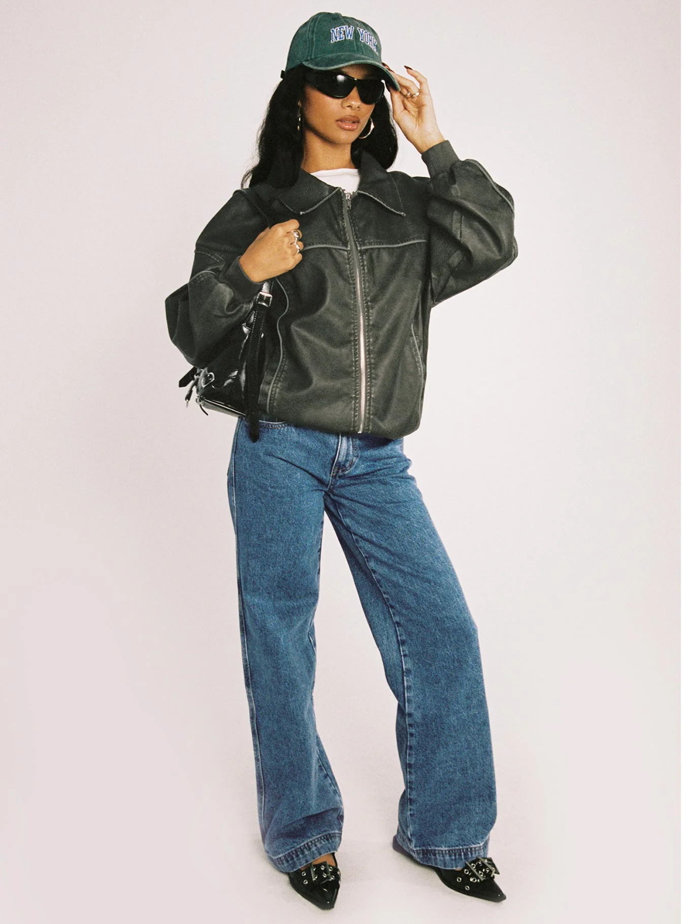 Jankins Low Rise Straight Leg Jeans Mid Wash