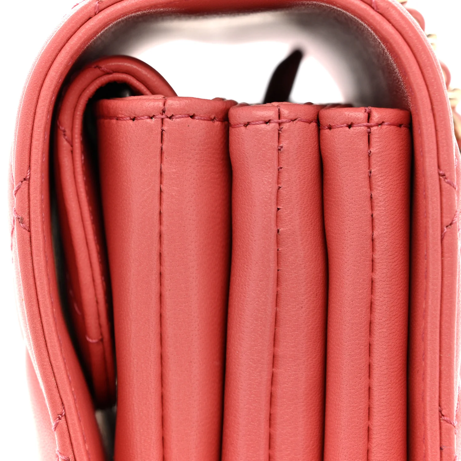 Lambskin Quilted Small Handle Tied Top Handle Flap Pink - Top Club