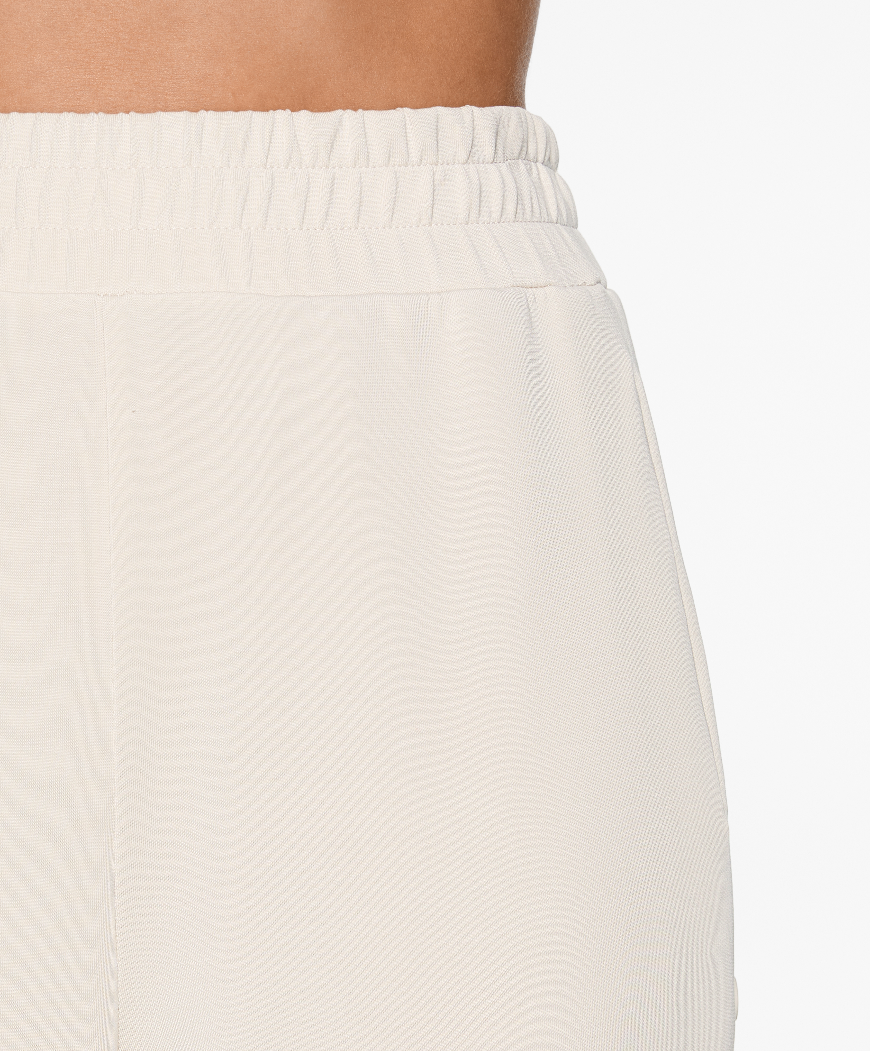 OYSHO Soft-touch wide, straight-leg trousers with modal and buttons