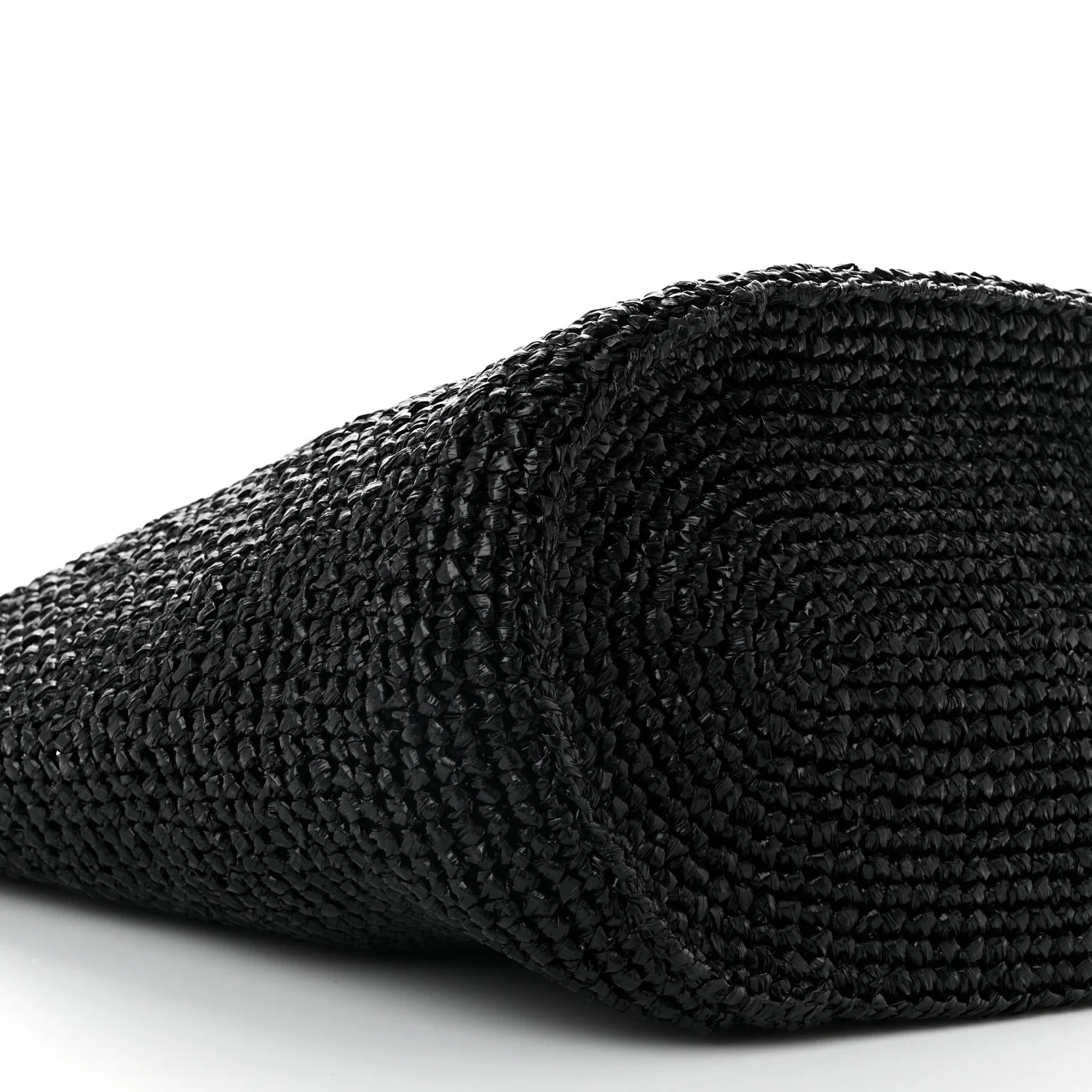 Raffia Woven Large Le Cagole Panier Tote Black - Top Club