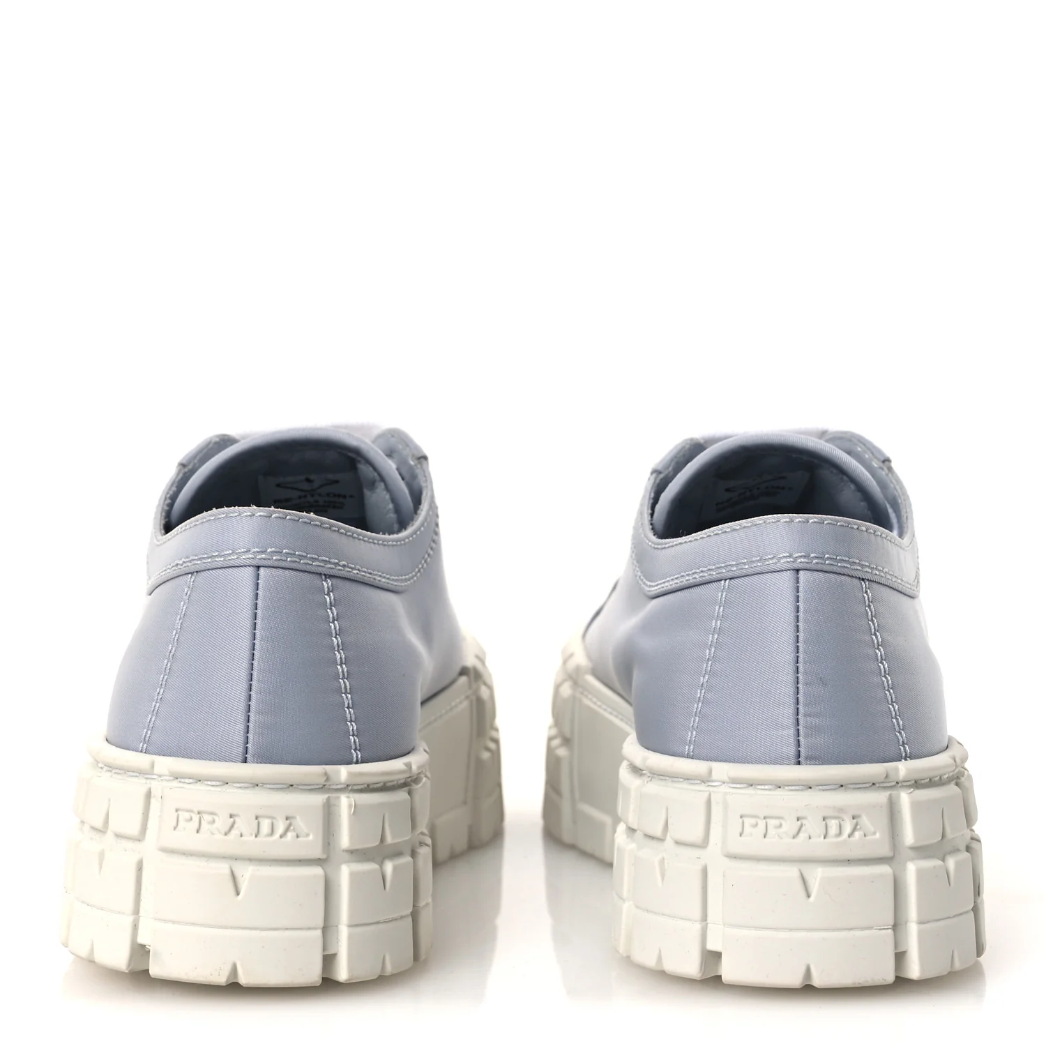 Re-Nylon Gabardine Triangle Logo Double Wheel 50mm Sneakers 38 Cielo - Top Club