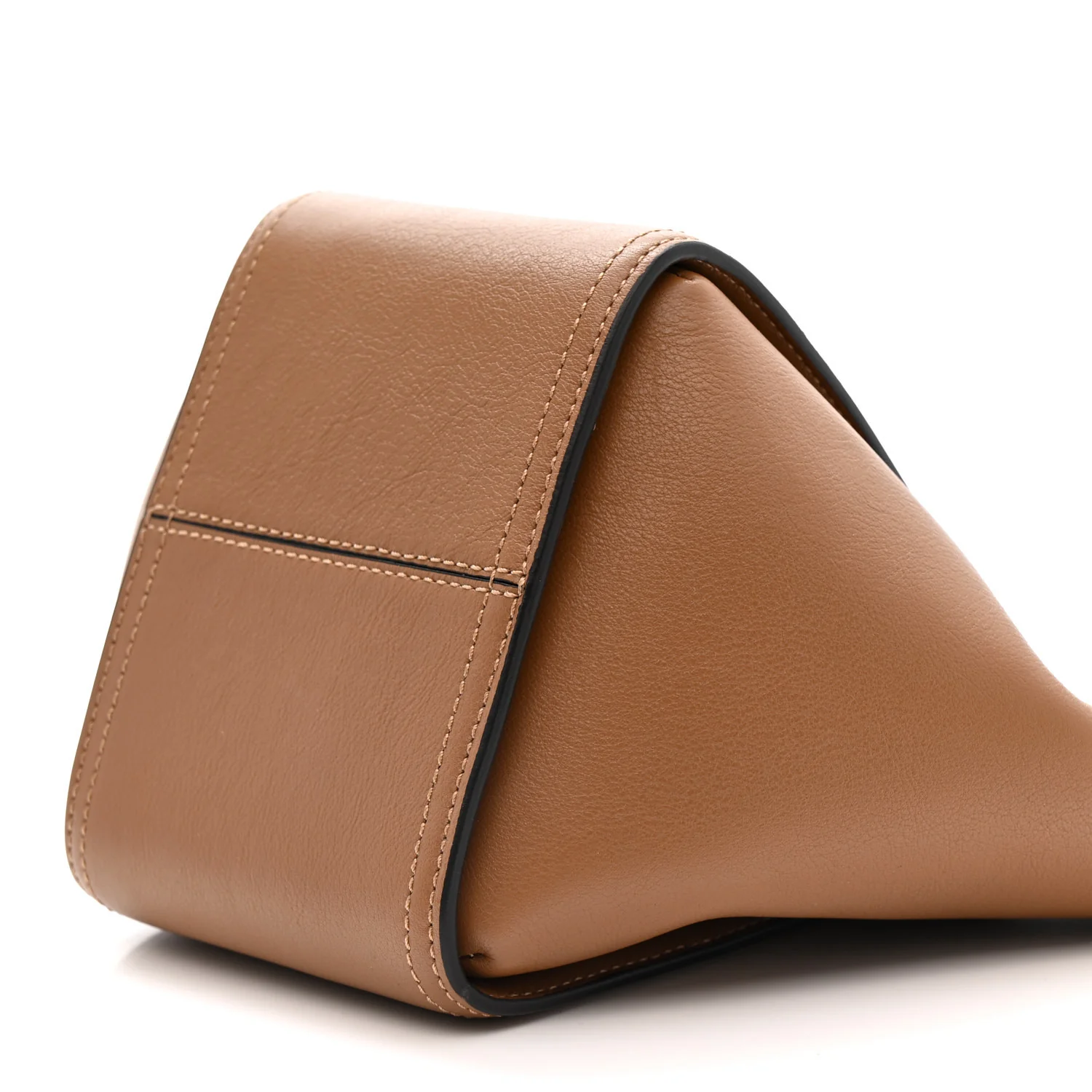 Silky Calfskin Mini Rider's Top Handle Bag Teak - Top Club