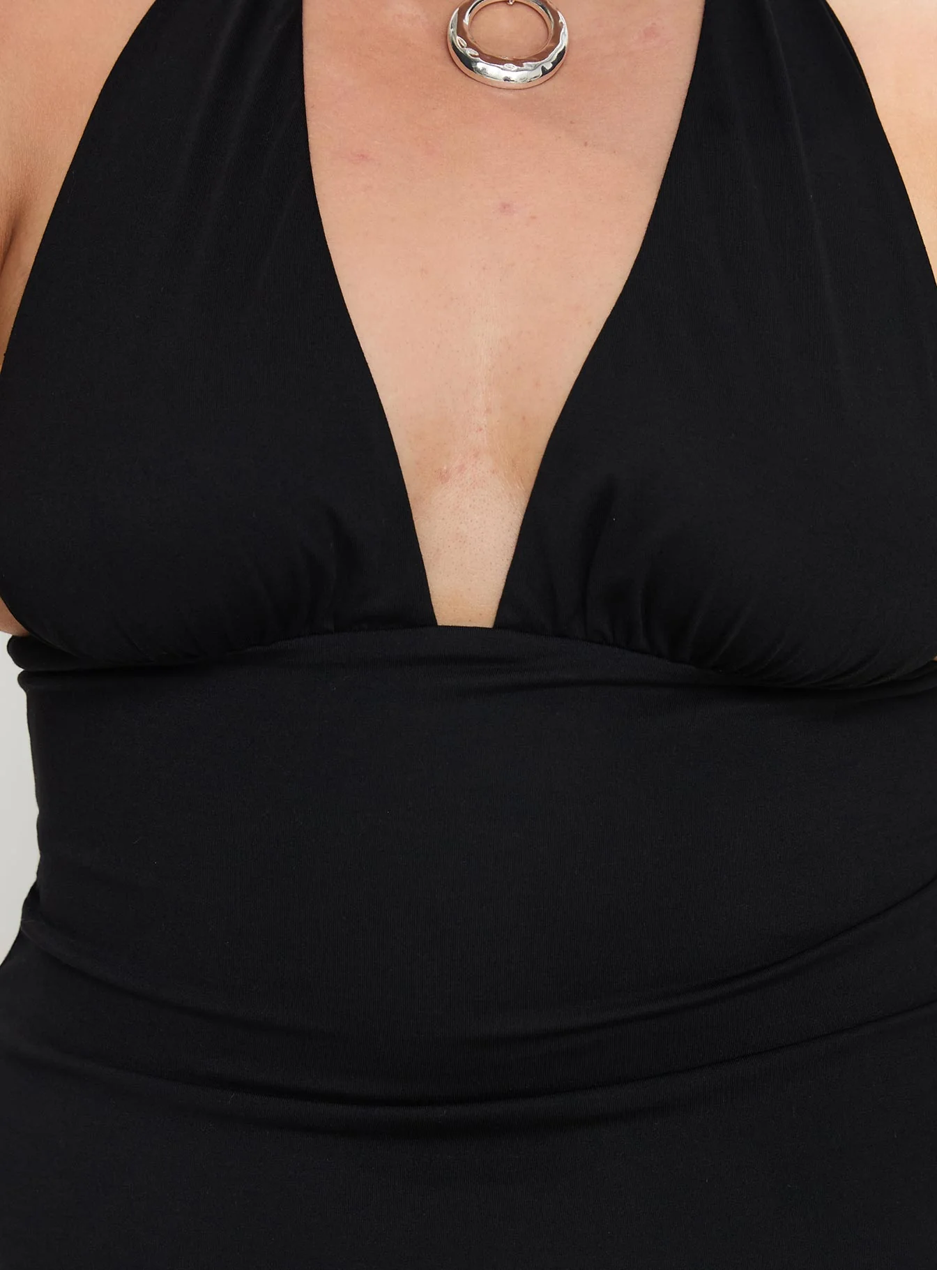 Tinisie Halter Mini Dress Black Curve