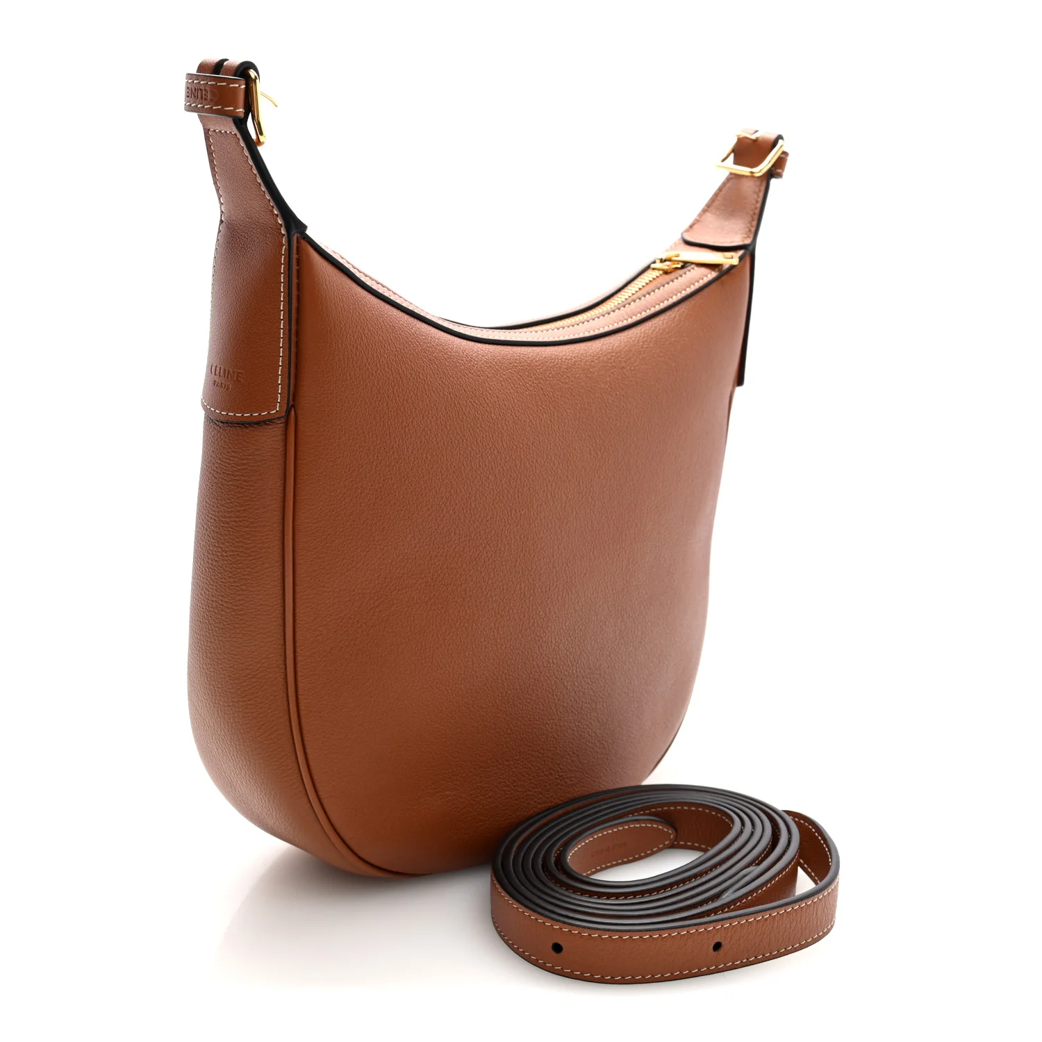 Supple Calfskin Small Triomphe Heloise Shoulder Bag Tan - Top Club